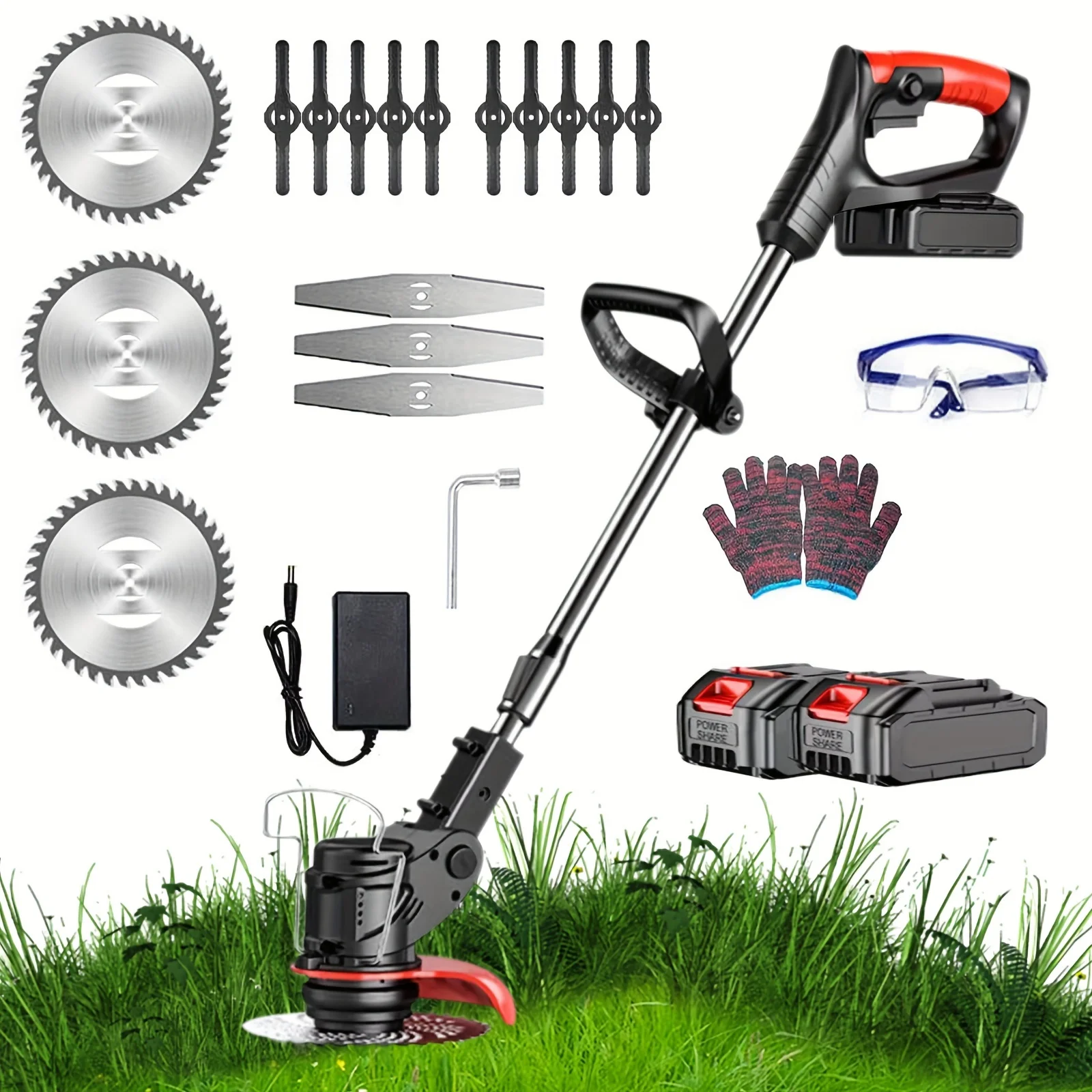 Small portable electric lawn mower for household use Lithium battery cordless handheld lawn mower Multifunctional lawn mower for garden