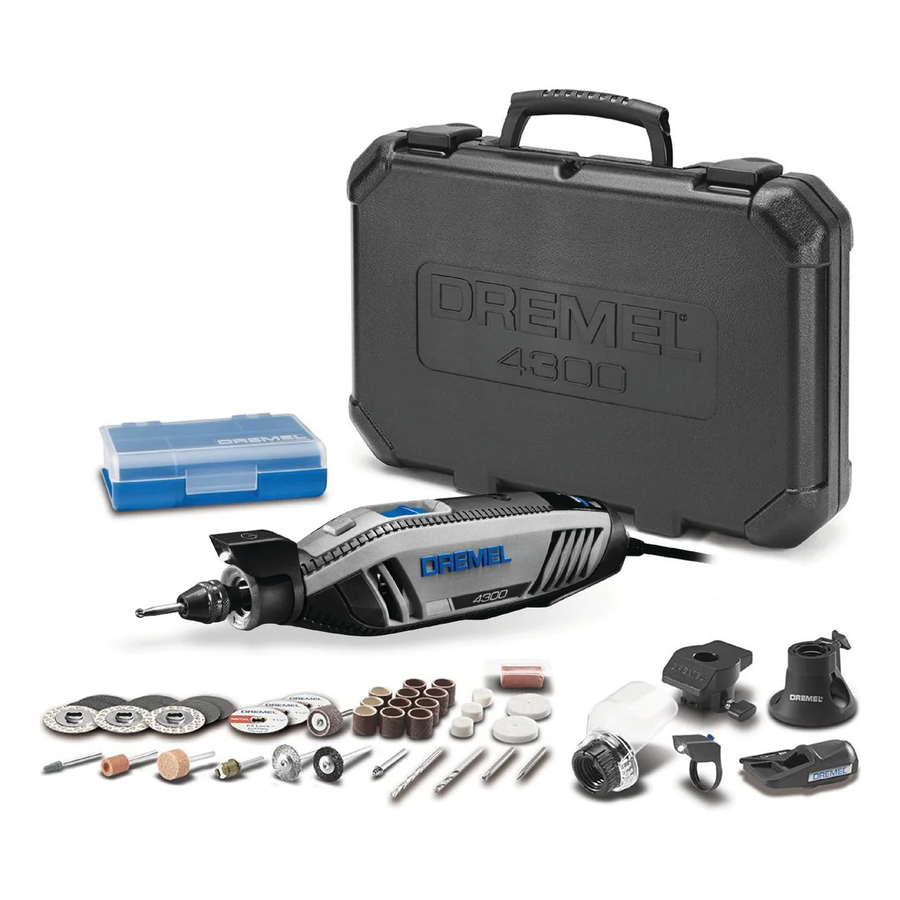 Dremel 4300-5/40 High Performance Rotary Tool Kit with 5 Attachments and 40 Accessories