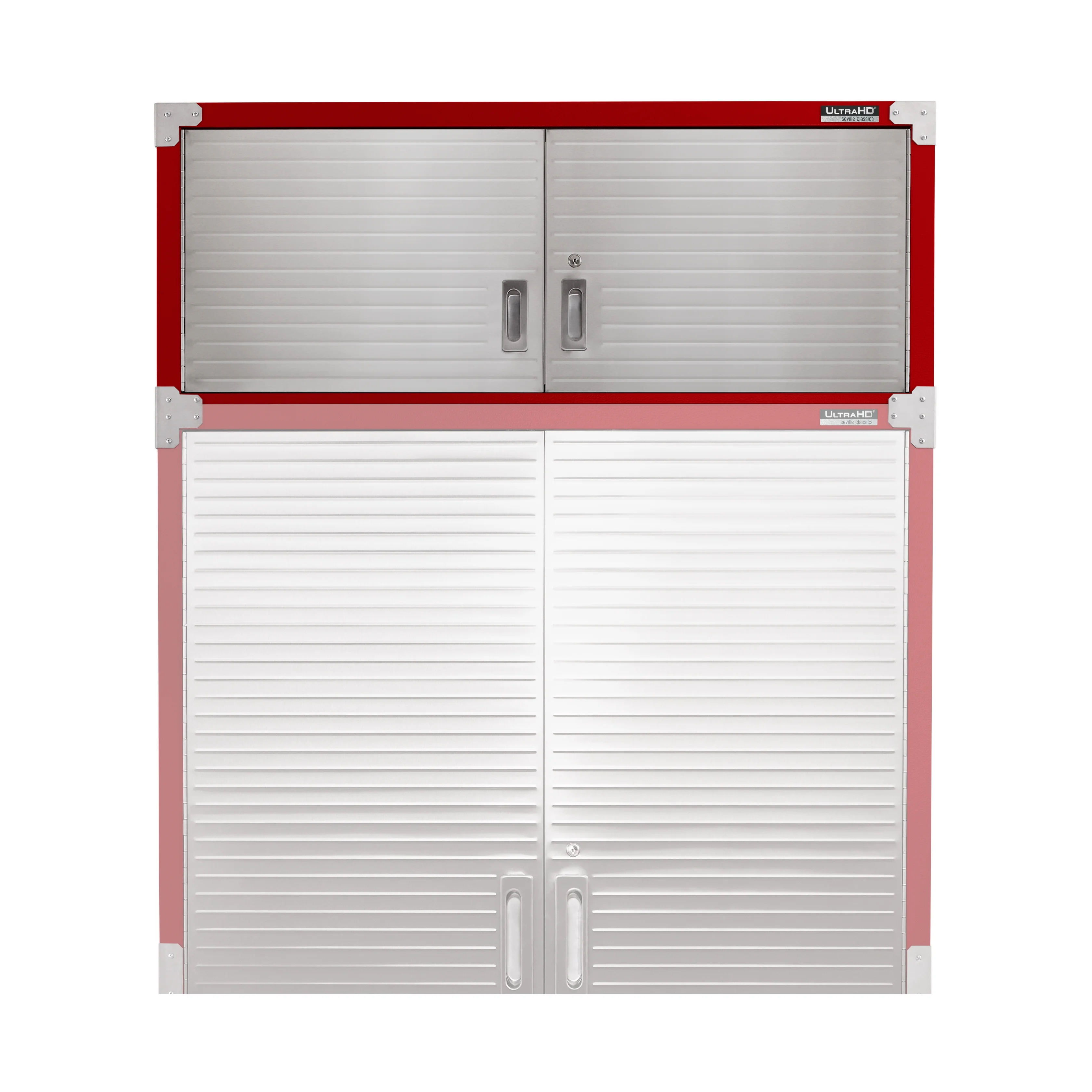 Seville Classics UltraHD Mega 2-Door Lockable Stacker Storage Cabinet, 48
