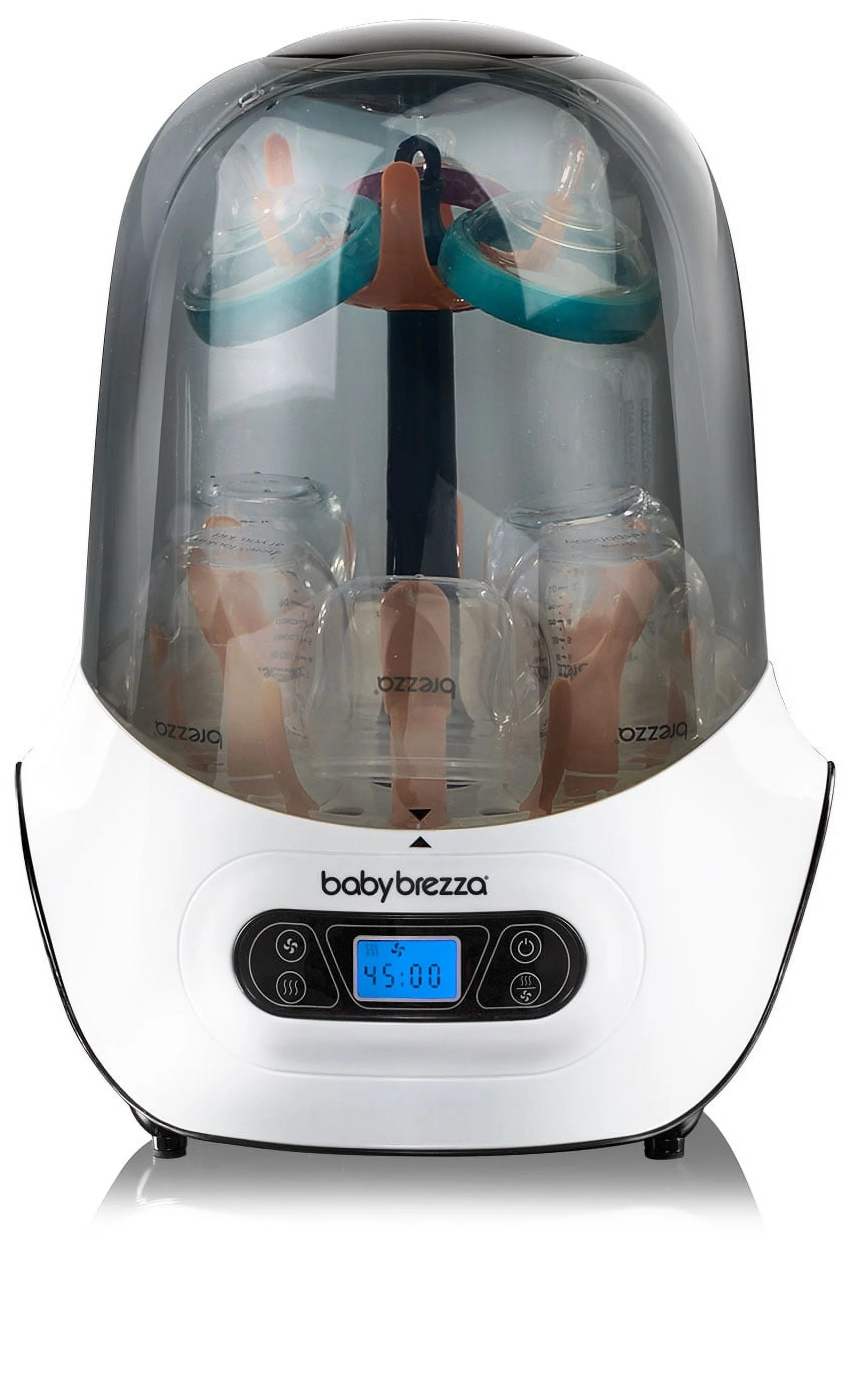 Baby Brezza Baby Bottle Sterilizer and Dryer Machine Electric Steam Sterilization - Pacifiers, Glass, Plastic, and Newborn Feeding Bottles