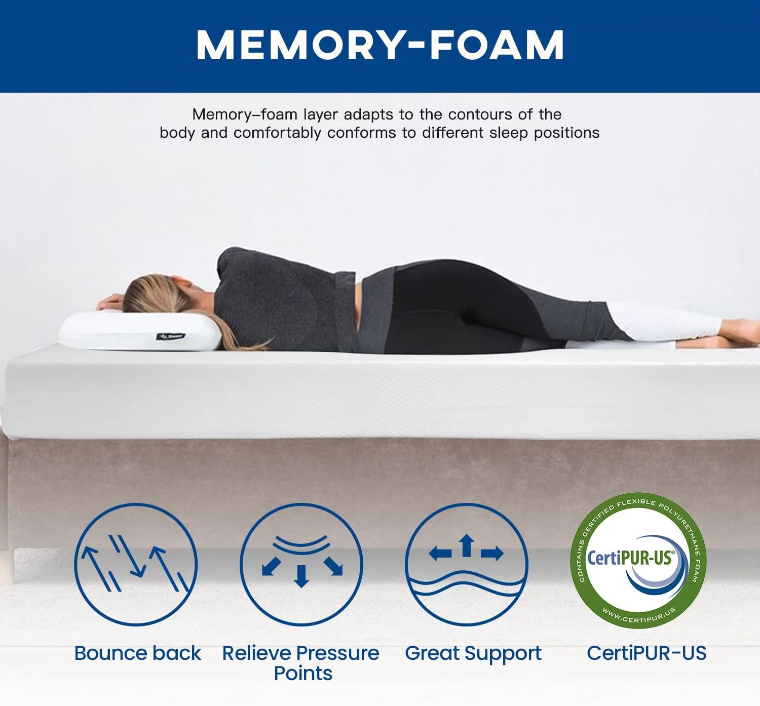 FDW King Mattress 10 inch Gel Memory Foam Mattress Queen Mattresses Medium Firm Mattresses