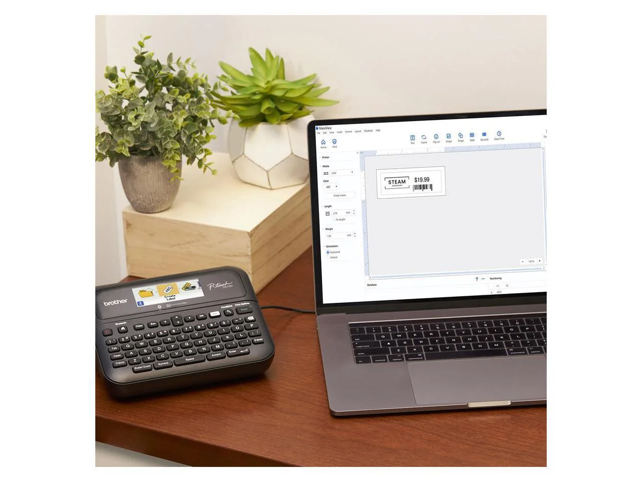 Brother P-touch Business Professional Connected Label Maker PT-D610BT with Bluetooth® Connectivity