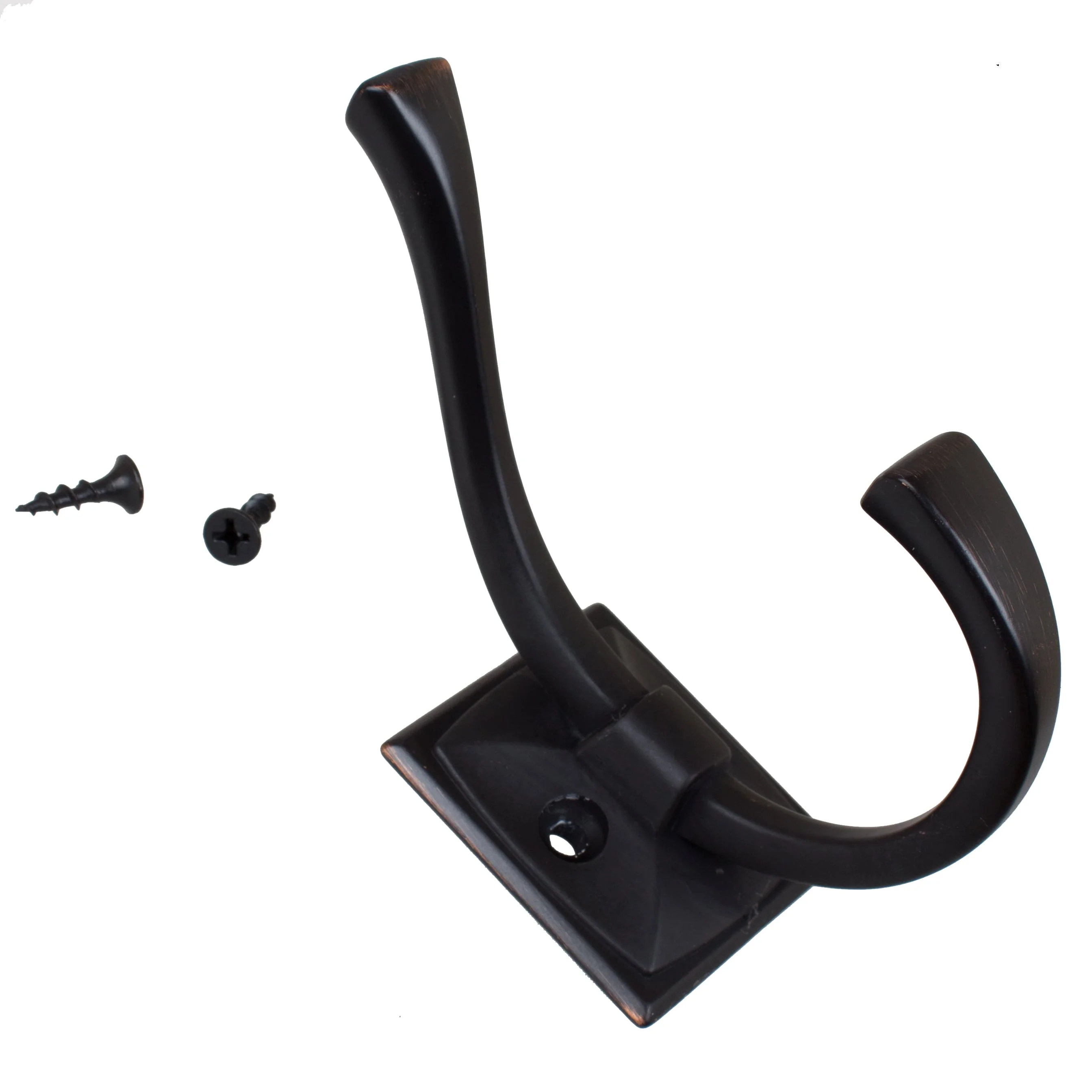 GlideRite 4.25-inch Decorative Oil Rubbed Bronze Flared Double-Prong Coat Hooks (Pack of 10 or 25) 25