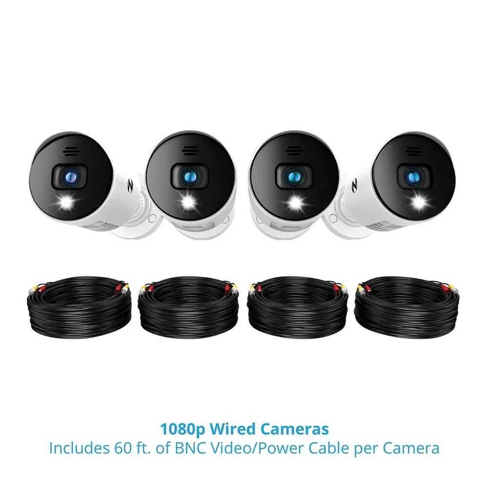 Night Owl BTD2814LSA BTD2 Series Bluetooth 8 Channel 1080p DVR & 4 x 1080p Light Cameras with Audio