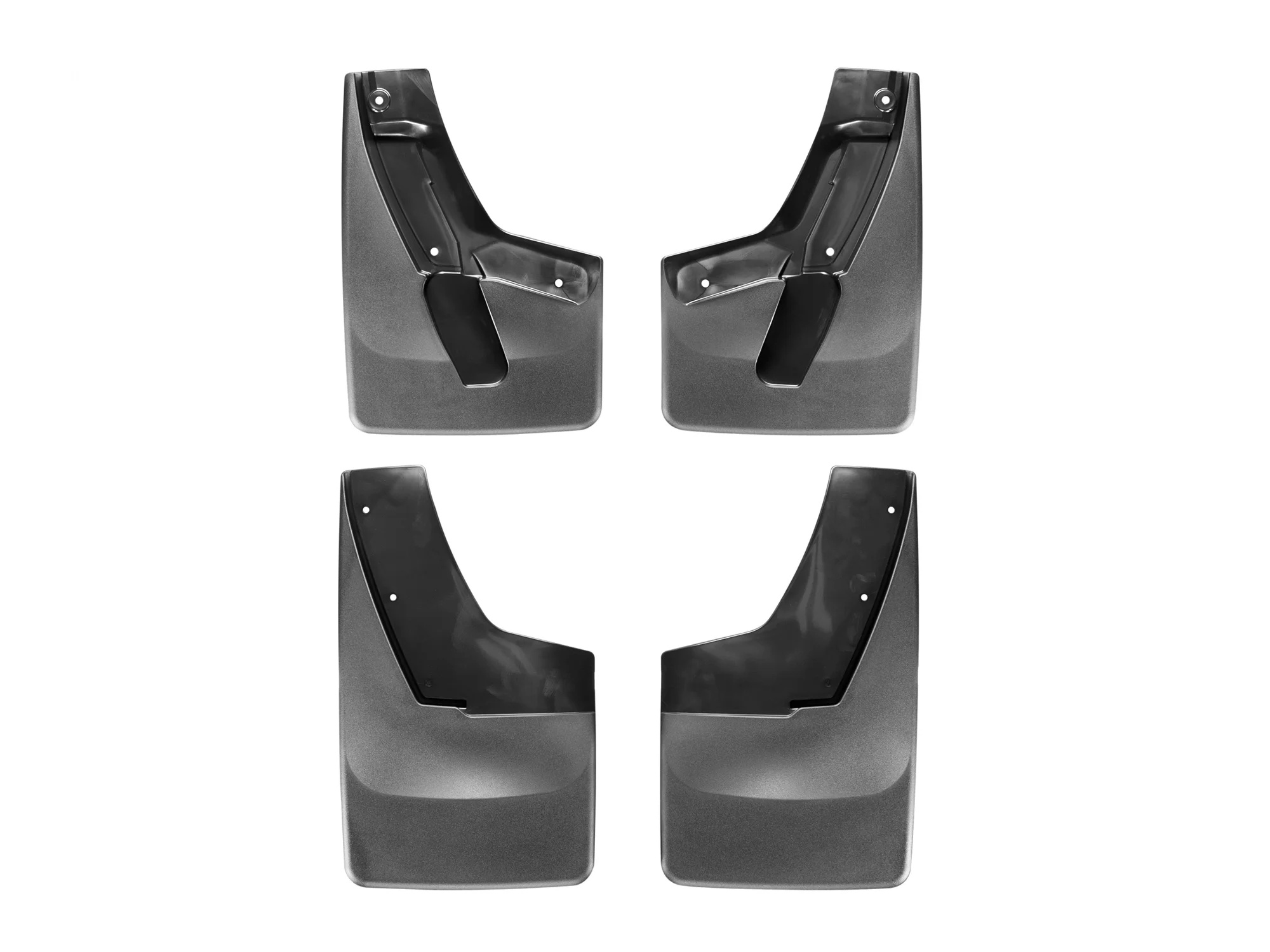 WeatherTech Custom No Drill Splash Guard MudFlaps compatible with 2015-2020 Chevrolet Tahoe, Front & Rear Set - Black