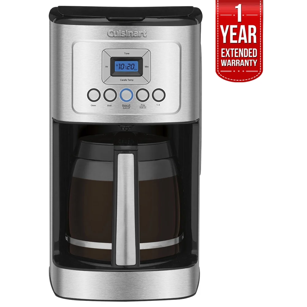 Cuisinart Perfect Temp 14-Cup Programmable Coffeemaker Stainless Steel (DCC-3200) with 1 YR CPS Enhanced Protection Pack
