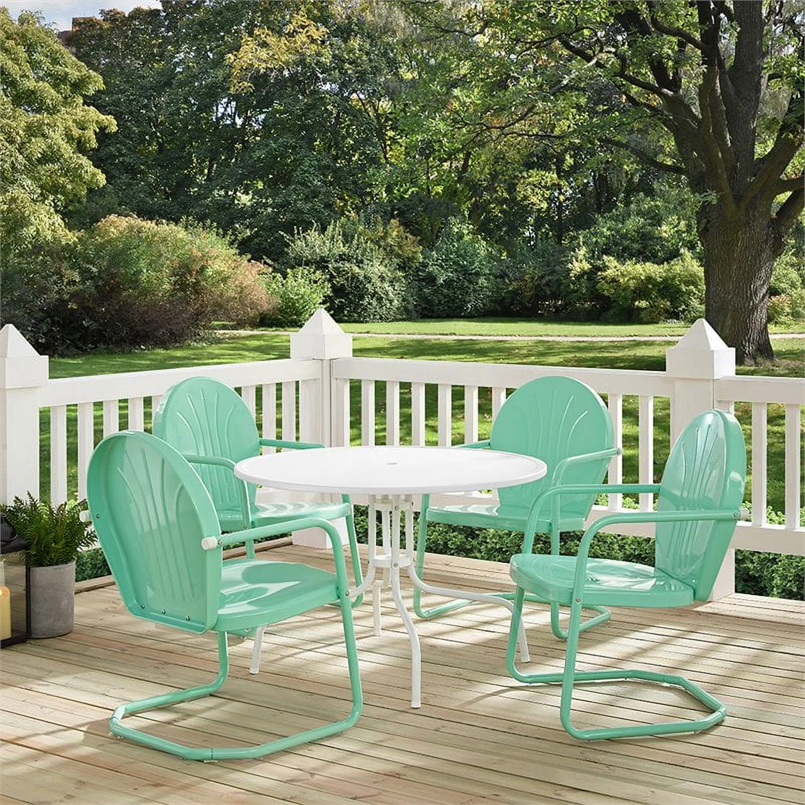 Crosley Furniture Griffith Metal Five Piece Outdoor Dining Set - 40