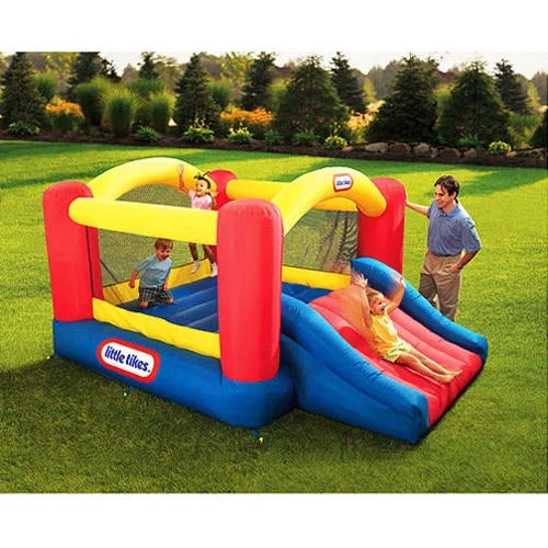 Little Tikes Jump 'n Slide 9'x12' Inflatable Bounce House, Multi-color, for Kids 3+