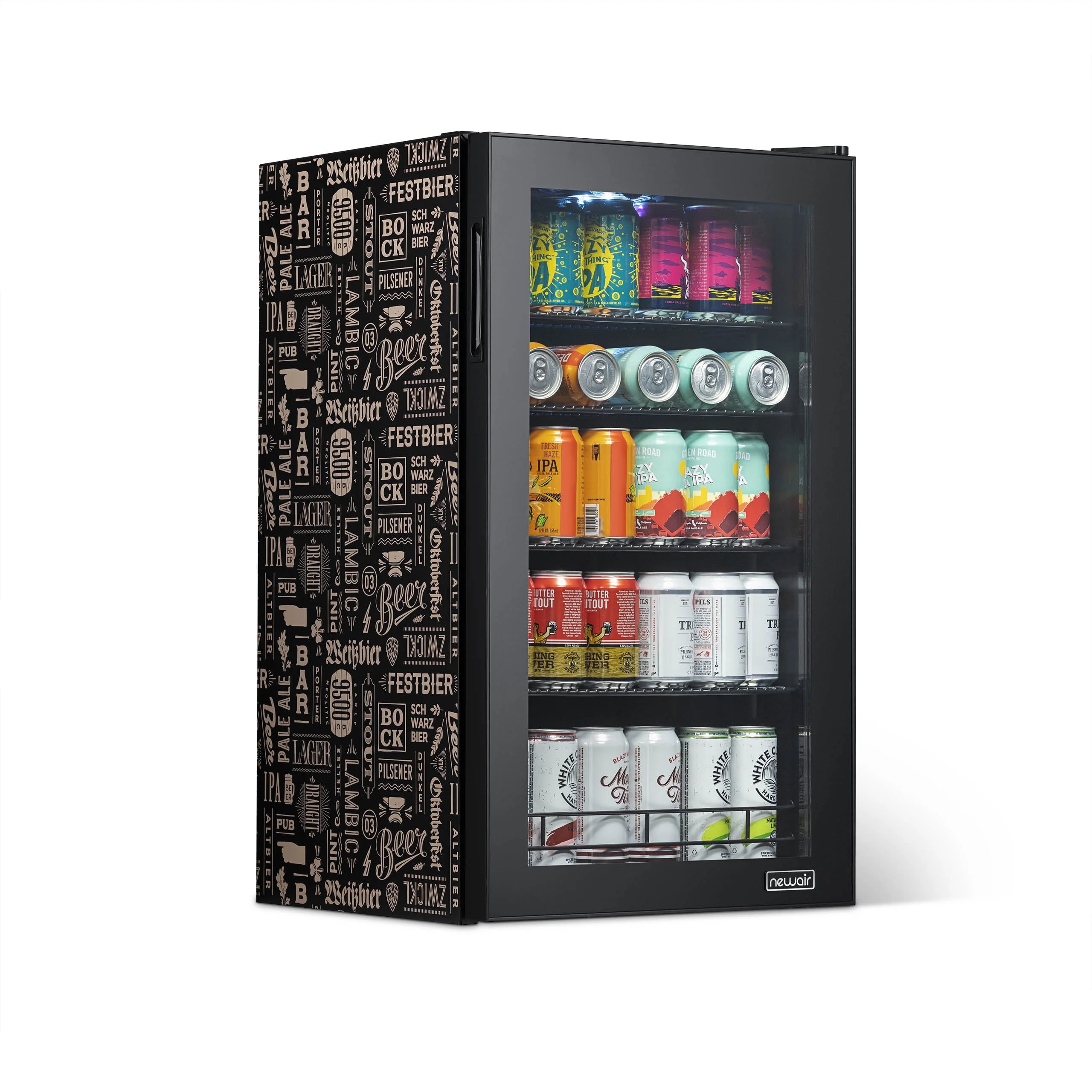 Newair 126 Can Beverage Refrigerator Cooler, Freestanding Mini Fridge