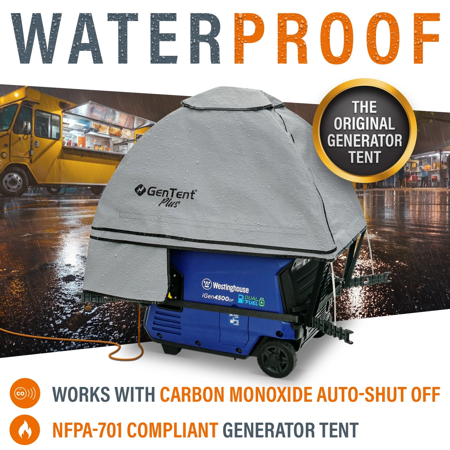 Generator Running Cover - Inverter Kit (Plus, Grey) - for Fully Encased Inverter Generators