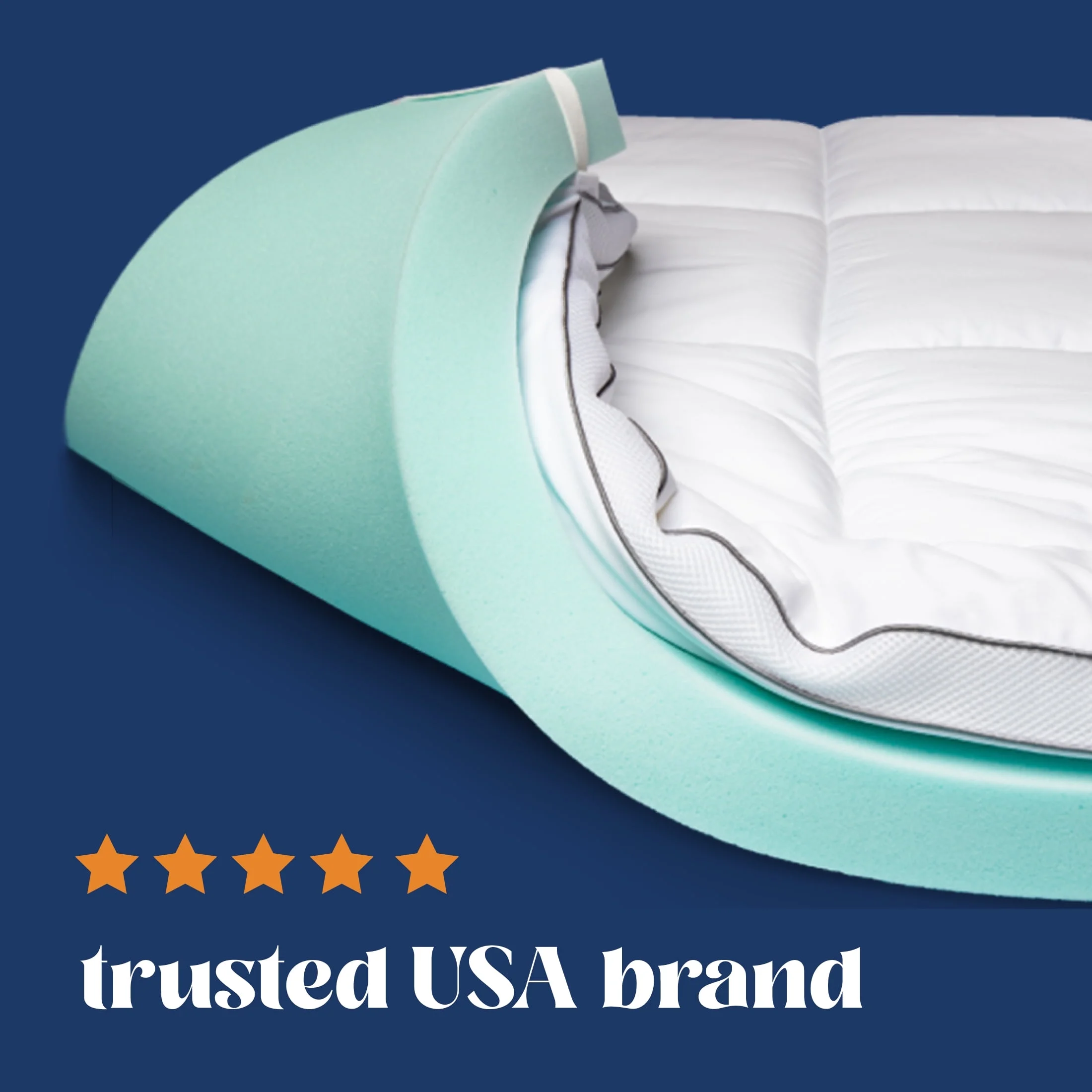 Viscosoft Serene Dual Layer Mattress Topper - Short Queen Size – 3 Inch - CertiPUR-US Certified Gel Memory Foam