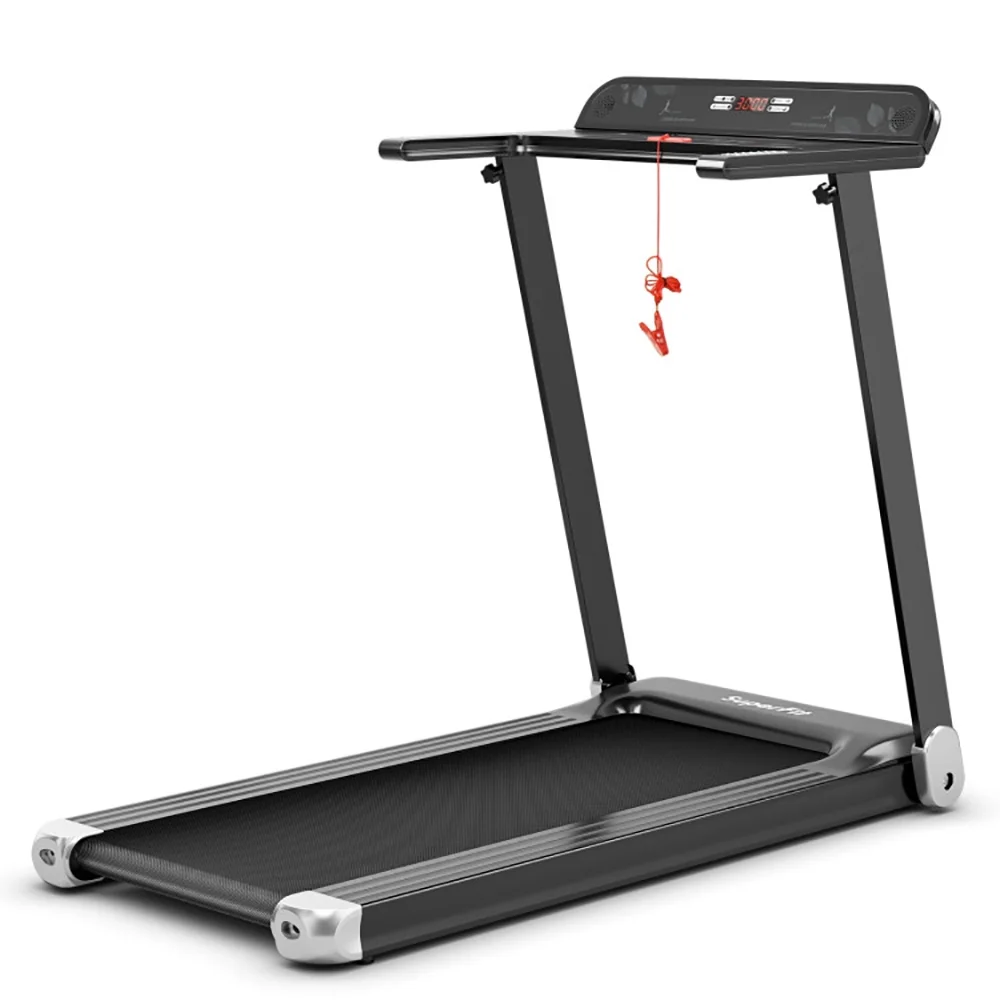 Kepooman Electric Treadmills,Exercise Running Machine,Folding Electric Compact Walking Treadmill with APP Control Speaker-Silver