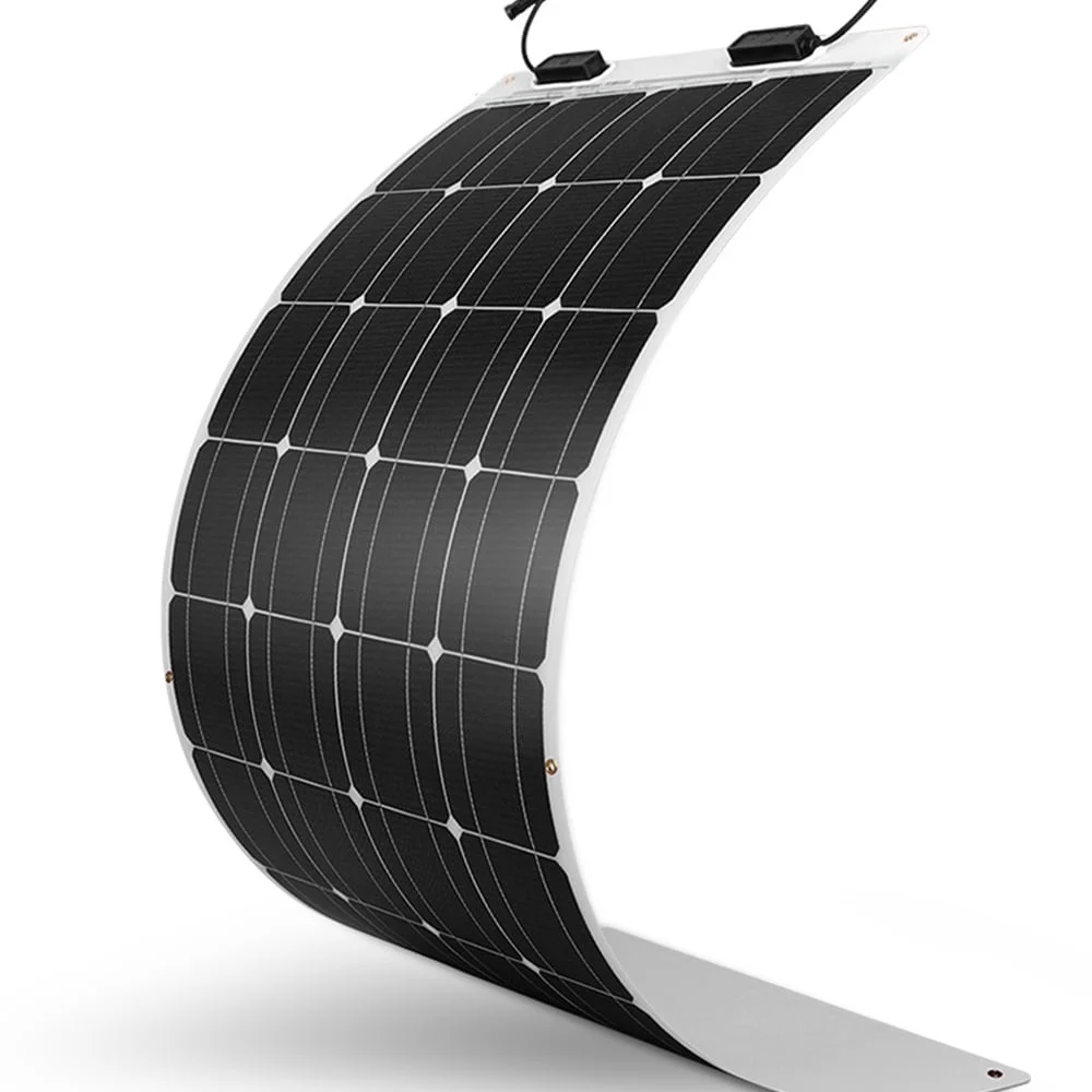 Renogy Flexible Solar Panel 100 Watt 12 Volt Monocrystalline Flexible Bendable Mono Off-Grid Charger for Marine RV Cabin Van Car Uneven Surfaces