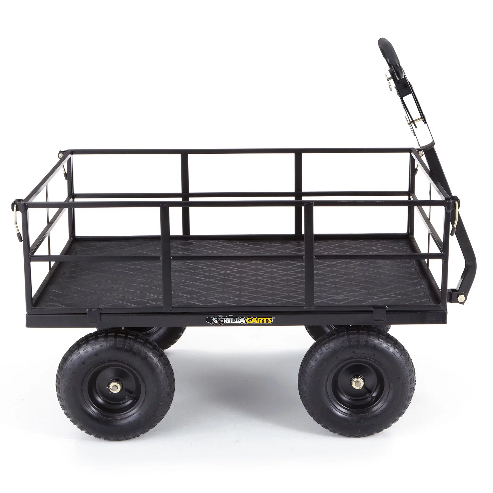 Gorilla Carts 1200-lb. Heavy-Duty Steel Utility Wagon, 9 Cu Ft, 46 in. x 30 in. Steel Mesh Bed