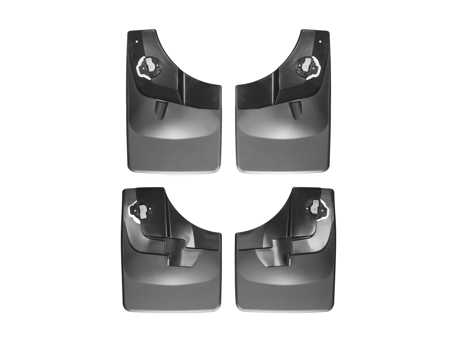 WeatherTech Custom No Drill Splash Guard MudFlaps compatible with 2015-2020 Ford F-150, Front & Rear Set - Black