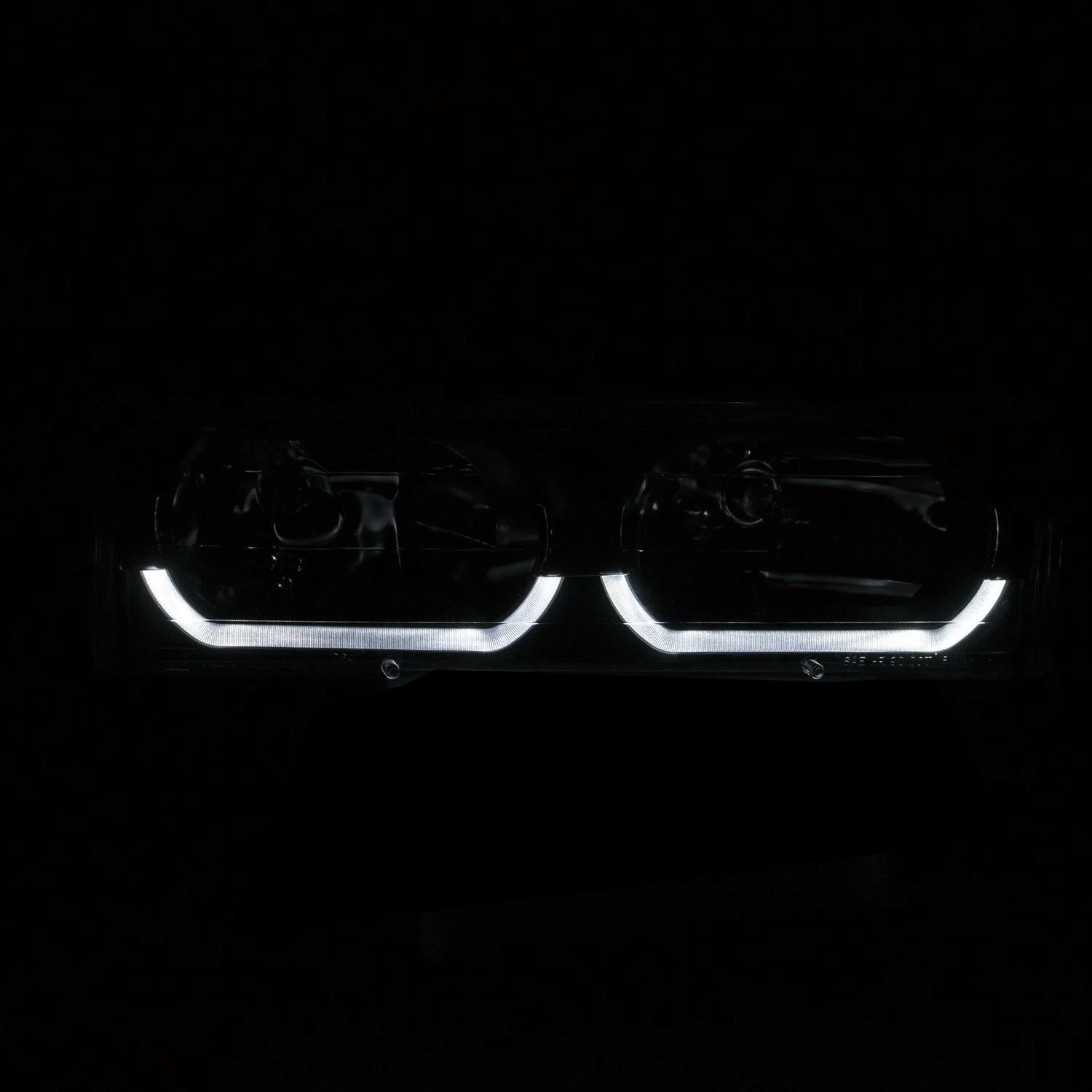 AnzoUSA 111299 Black/Clear Low-Brow SE33 Style Headlight for Chevrolet Full Size Truck