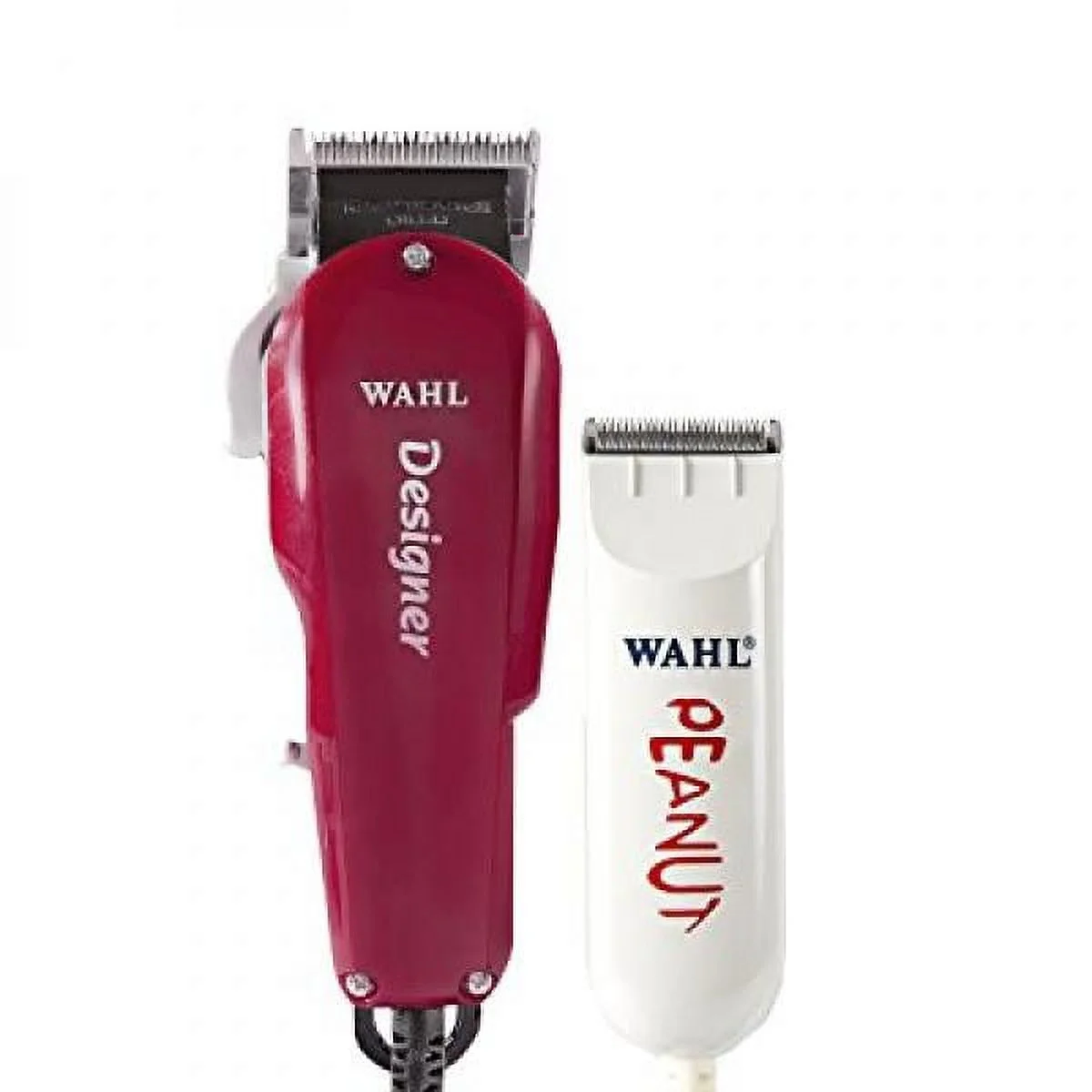 Wahl Professional All Star Clipper/Trimmer Combo #8331 - Features Designer Clip and Peanut Trimmer - Includes Accessories - Red