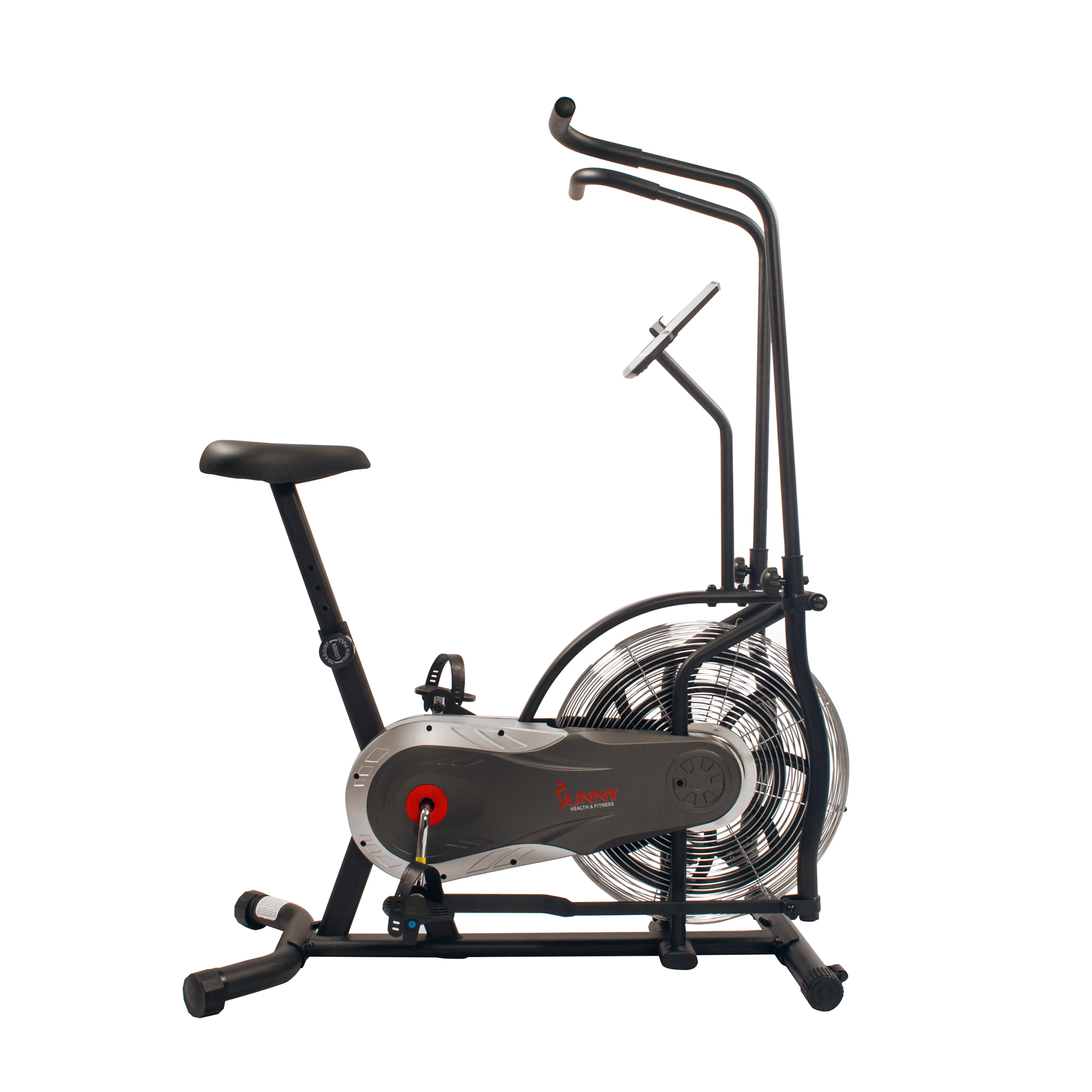 Sunny Health & Fitness Zephyr Air Bike, Adaptive Fan Resistance & Full Motion Arm Exercises Handlebars - SF-B2715