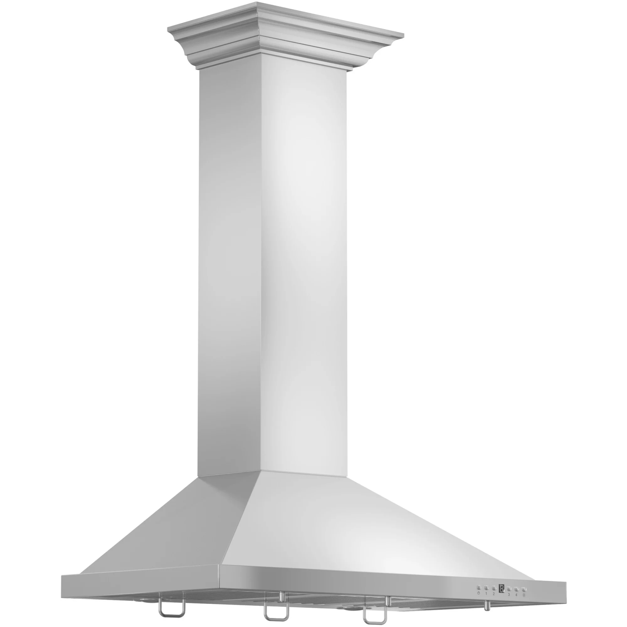 ZLINE 30 in. Wall Mount Range Hood in Stainless Steel with Crown Molding (KBCRN-30)