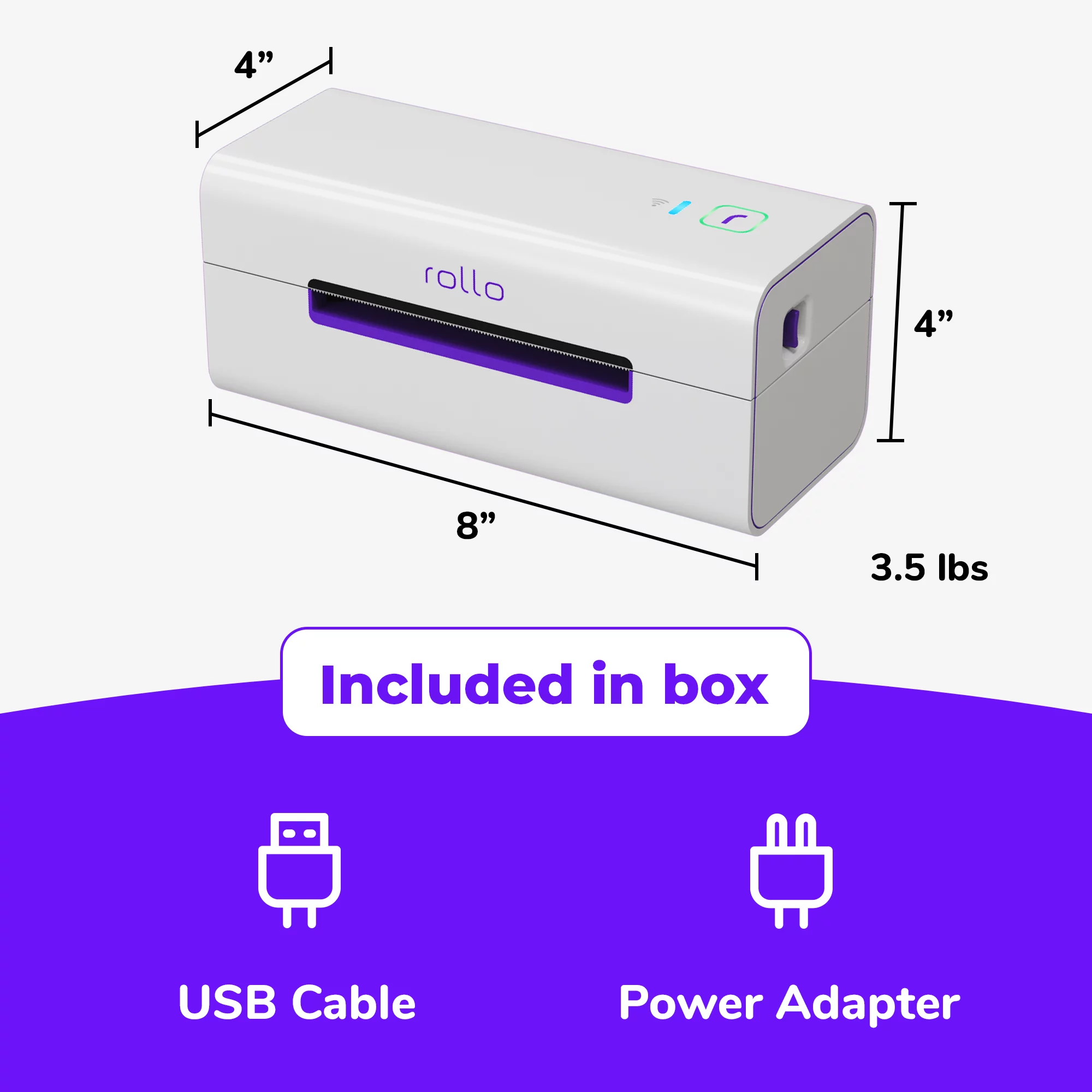 Rollo Wireless Shipping Label Printer - Wi-Fi Thermal Label Printer for Shipping Packages - AirPrint from iPhone, iPad, Mac