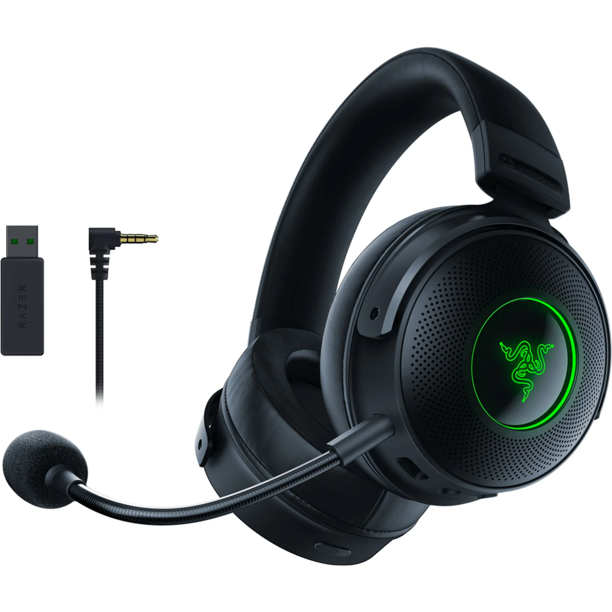 Razer Kraken V3 Pro Wireless Gaming Headset for PC, 2.4GHz, Haptics, Chroma RGB, 368g, Black