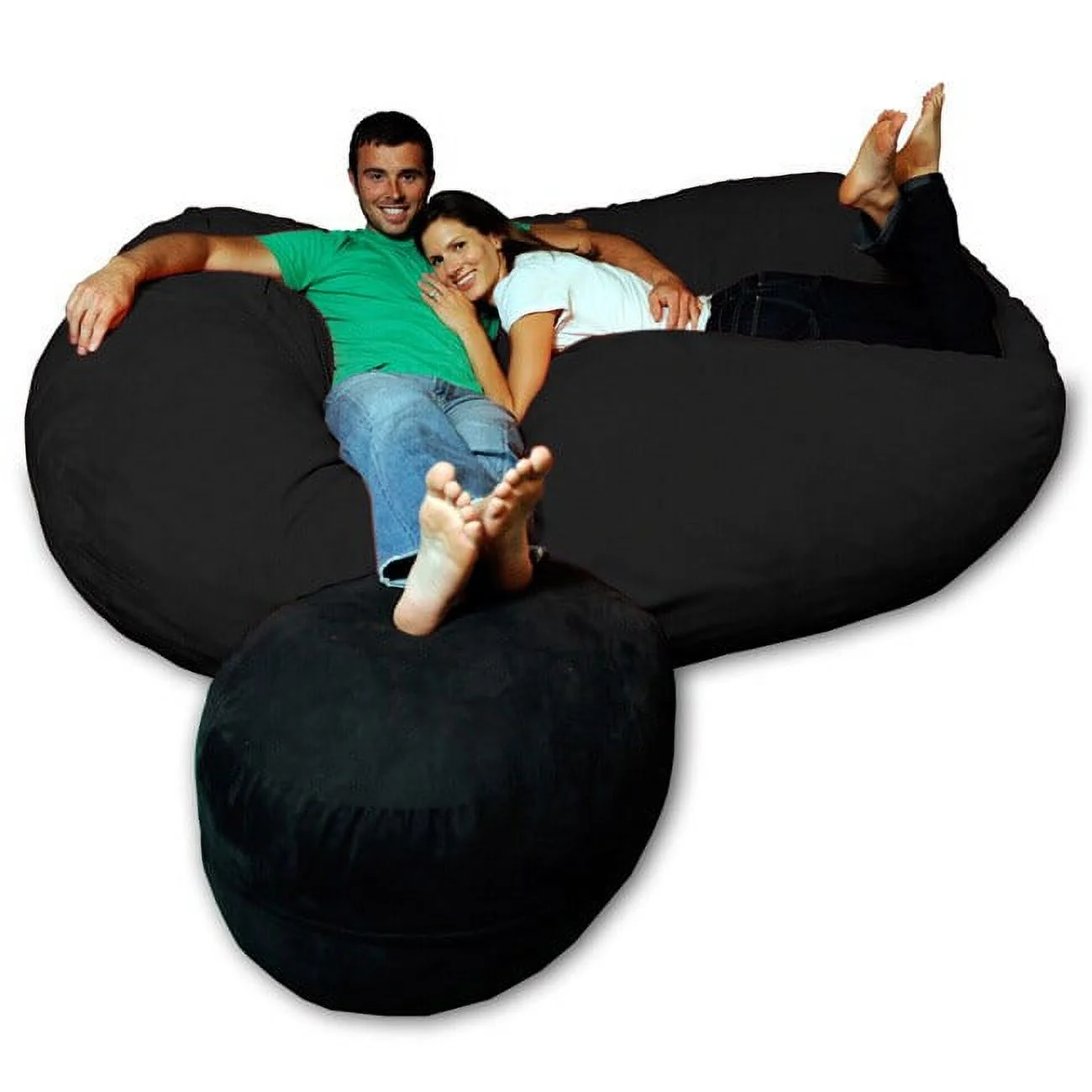 Theater Sacks LLC 7.5-foot Soft Memory Foam Micro Suede Beanbag Chair Lounger Chocolate Micro Suede