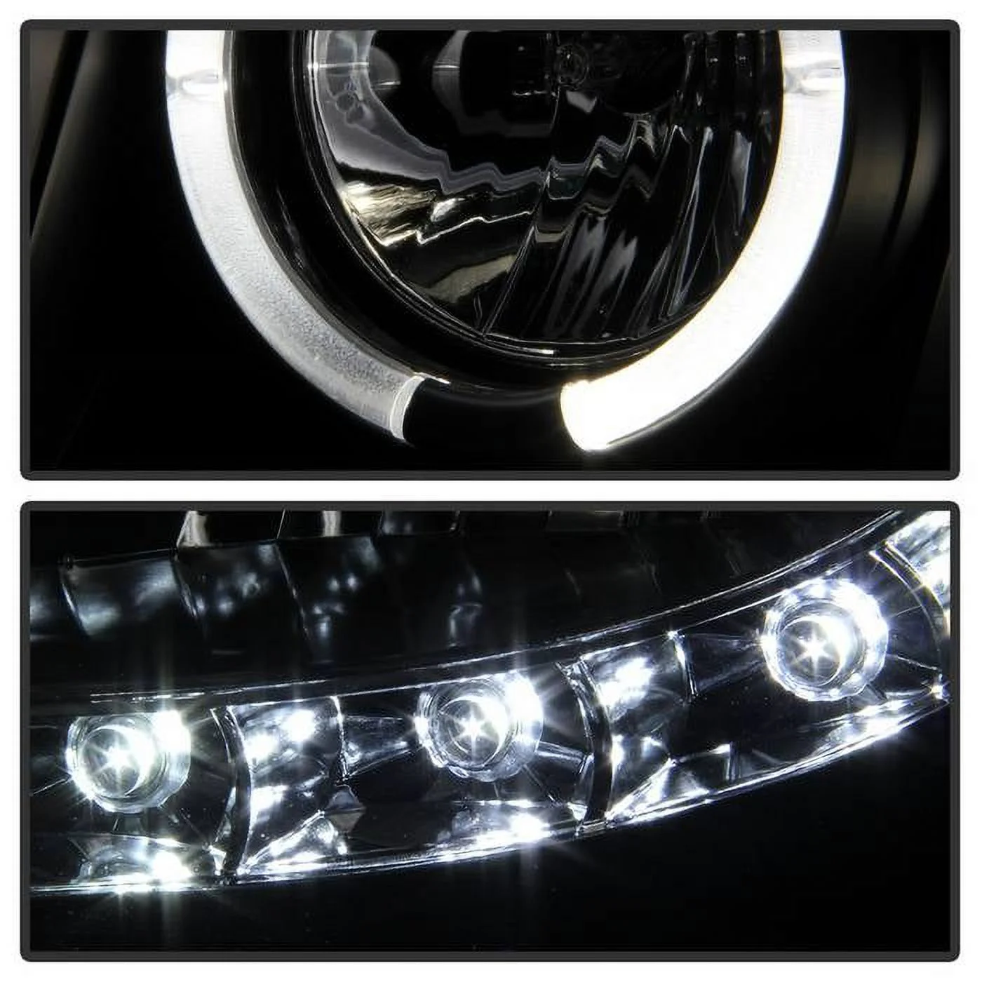 Spyder Chevy Suburban 1500/2500 07-14 / Chevy Tahoe 07-14 / Avalanche 07-14 Projector Headlights - LED Halo - LED ( Replaceable LEDs ) - Black - High