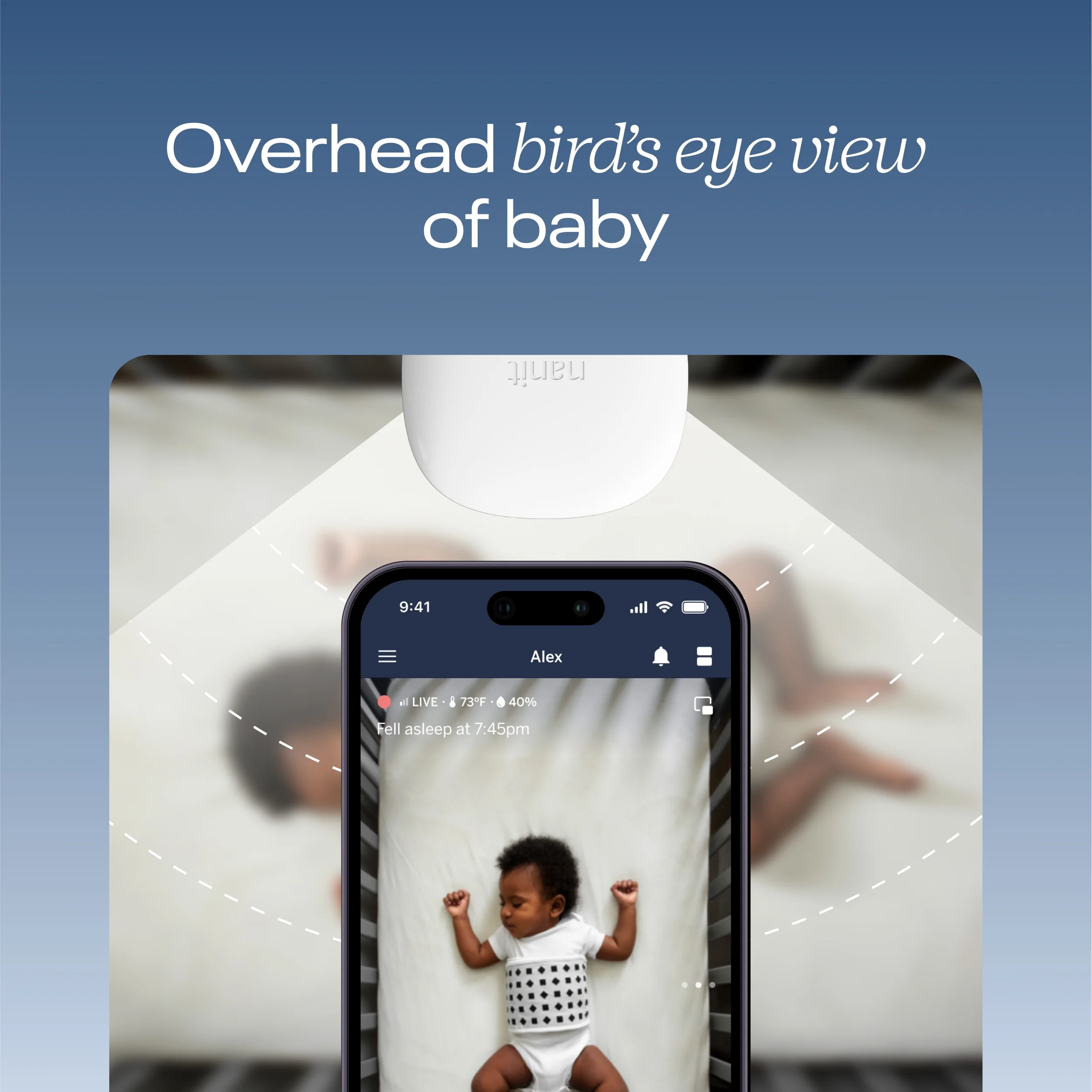 Nanit Pro Smart Baby HD Camera Monitor & Wall Mount, Real Time Sound, Sleep Tracking & Guidance, Sensor-Free Breathing Motion Monitoring