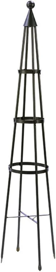 Decorative Wrought Iron Small Garden Obelisk Trellis for Plant Support Outdoor Decor