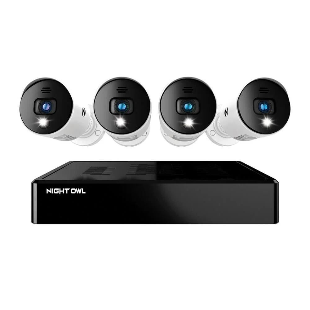 Night Owl BTD2814LSA BTD2 Series Bluetooth 8 Channel 1080p DVR & 4 x 1080p Light Cameras with Audio