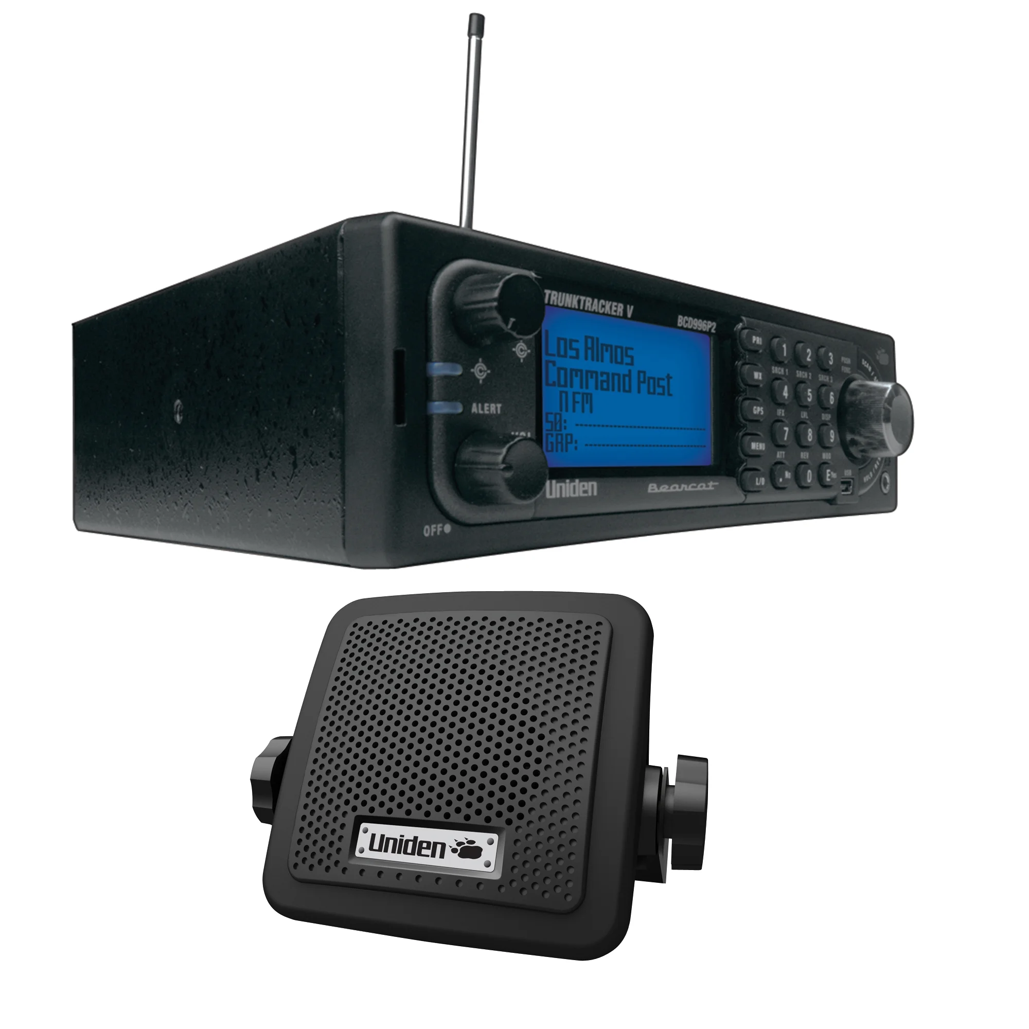 Uniden BCD996P2 TrunkTracker V Digital Mobile Scanner & BC7 Accessory CB/Scanner Speaker