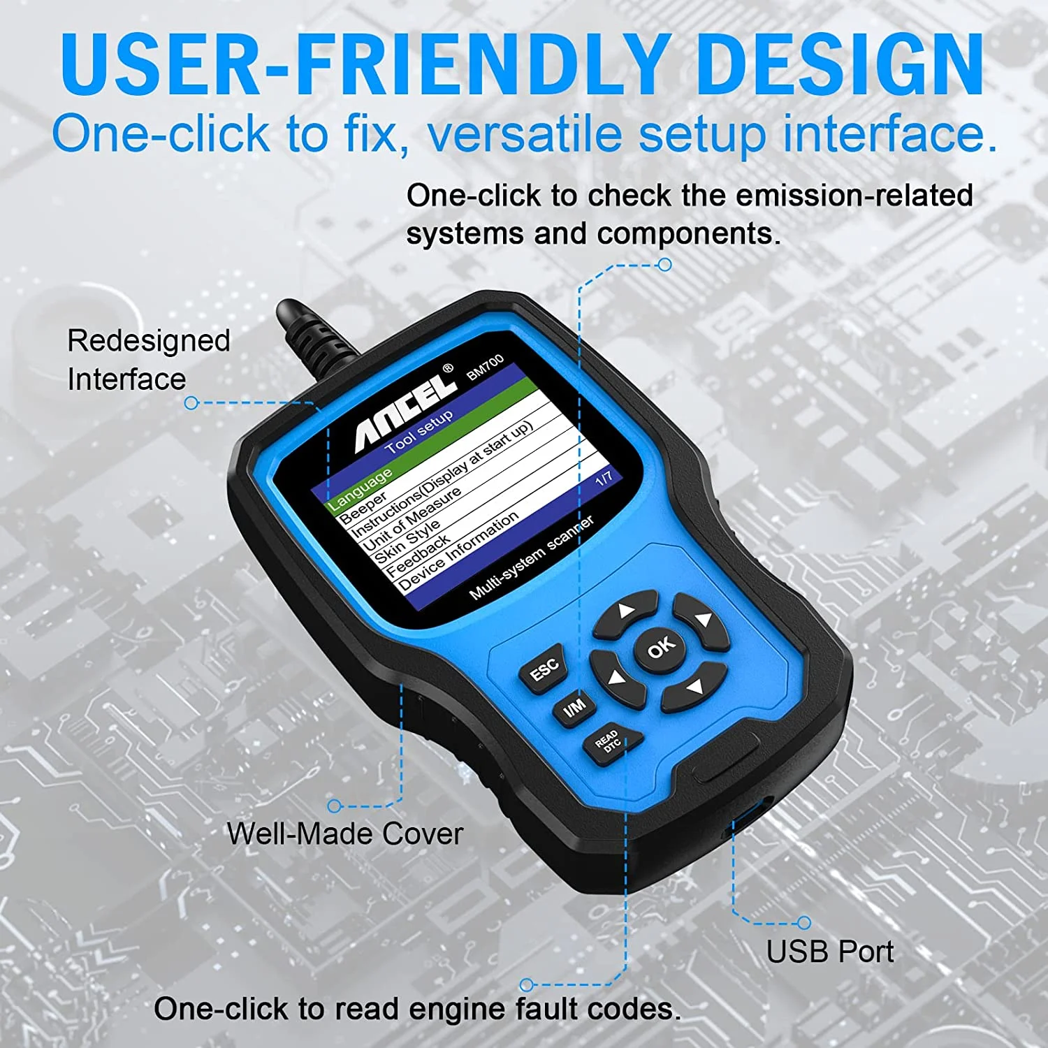 Ancel BM700 OBD2 Scanner All System Diagnostic Car for BMW MINI Rolls-Royce Vehicle Code Reader