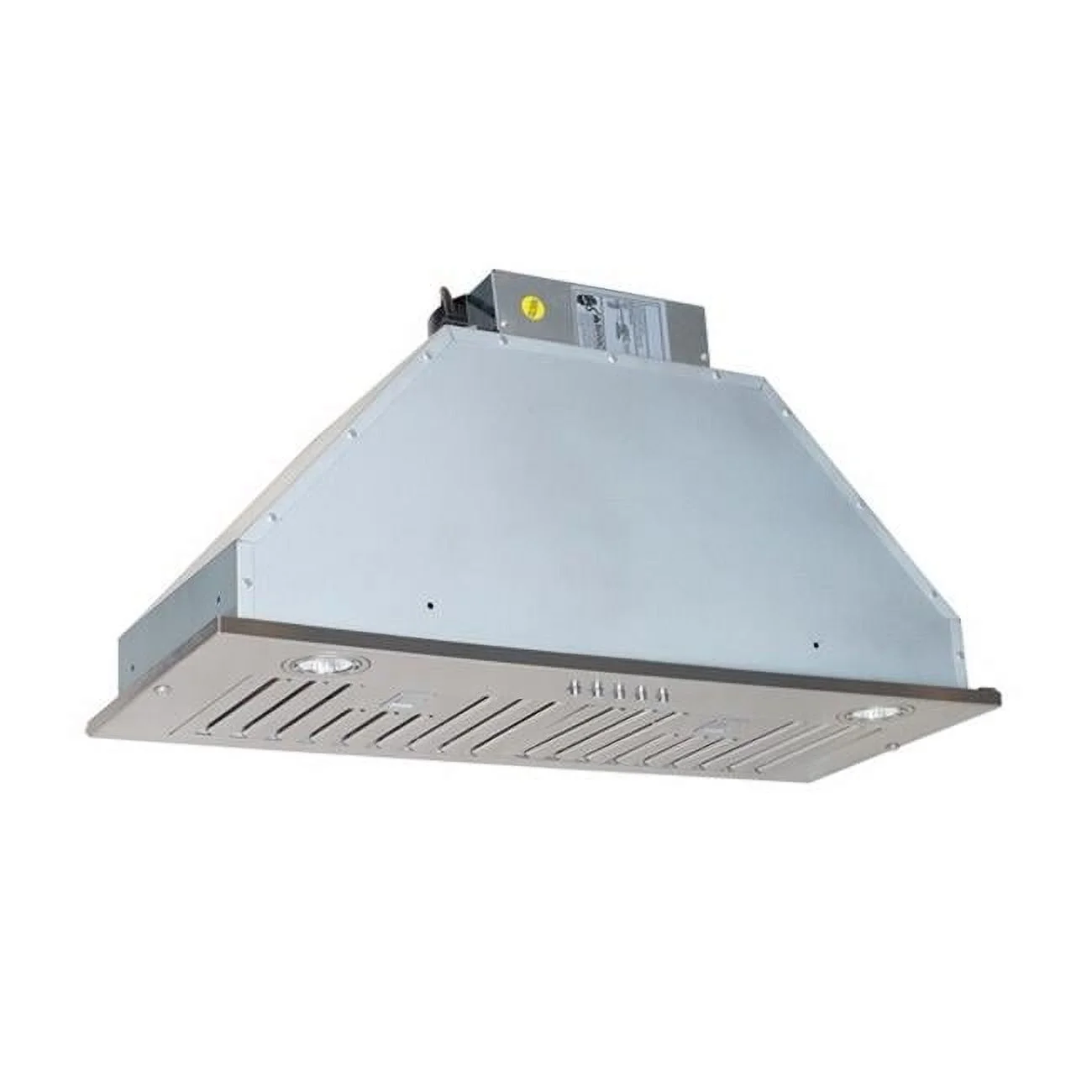 Vanity Art 12 x 28 x 10 in. 600 CFM Stainless Steel Insert & Built-in Range Hood with Baffle Filters LED Lights 3-Speed Control, Silver