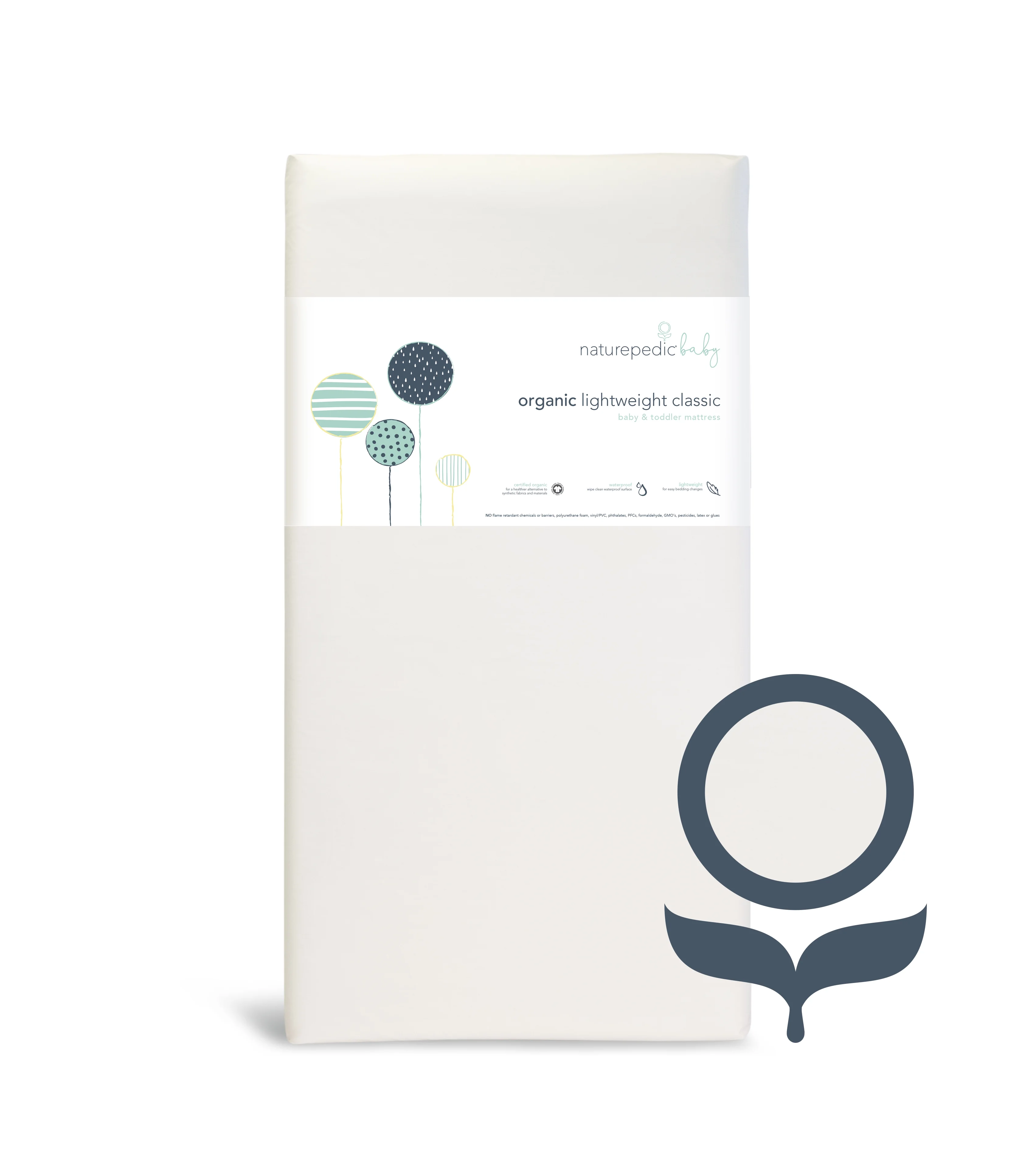 Naturepedic Organic Lightweight Classic Baby Crib Mattress | 100% Organic Certified