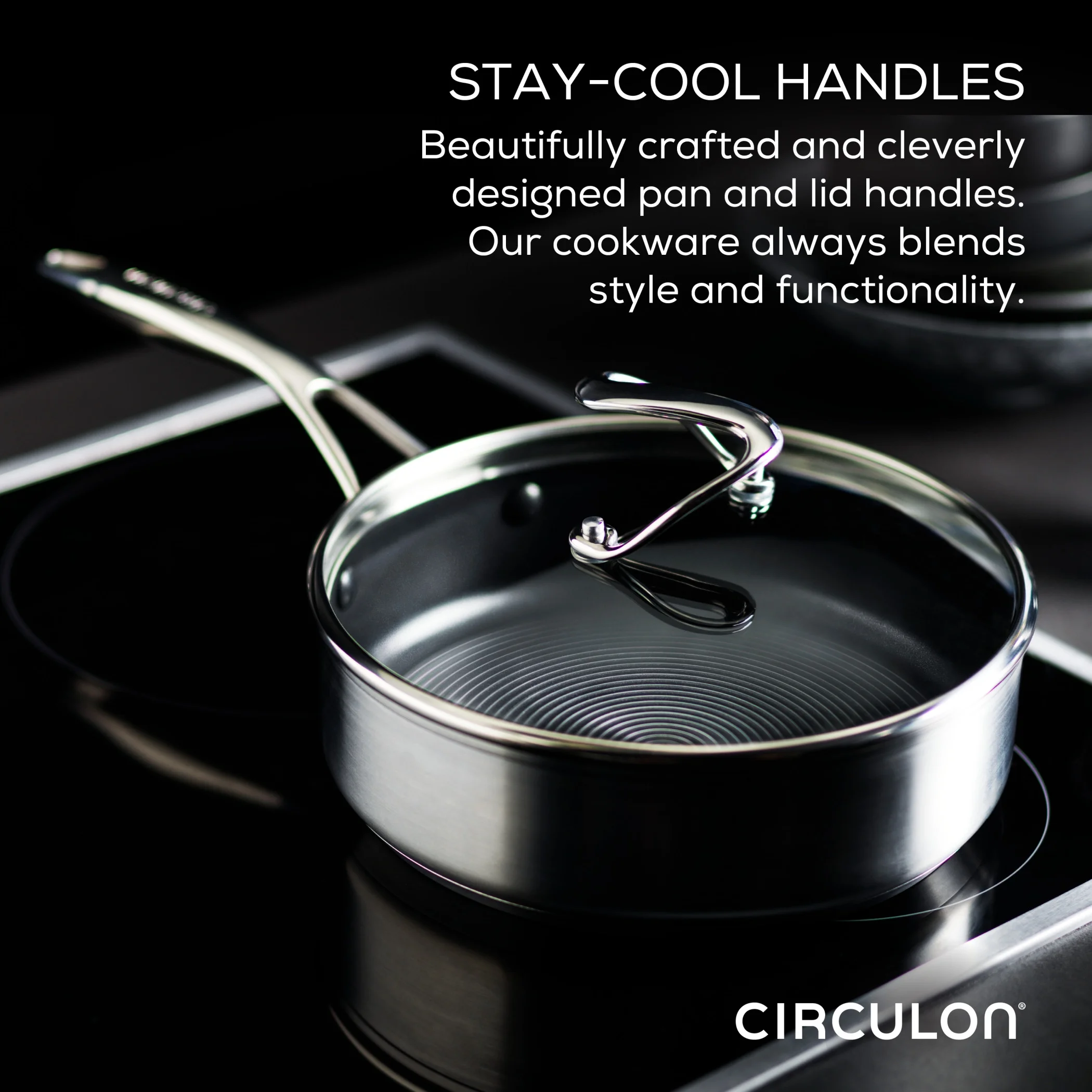 Circulon 11Pc Stainless Steel Pots and Pans with SteelShield Hybrid Stainless and Nonstick Technology, Silver