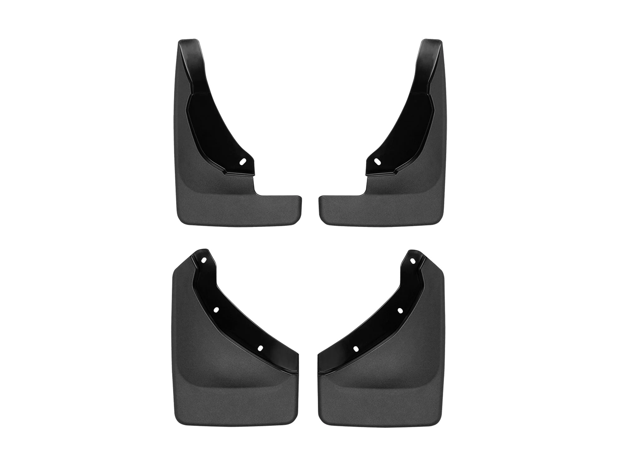 WeatherTech Custom No Drill Splash Guard MudFlaps compatible with 2021-2024 Ford Bronco Sport, Front & Rear Set - Black