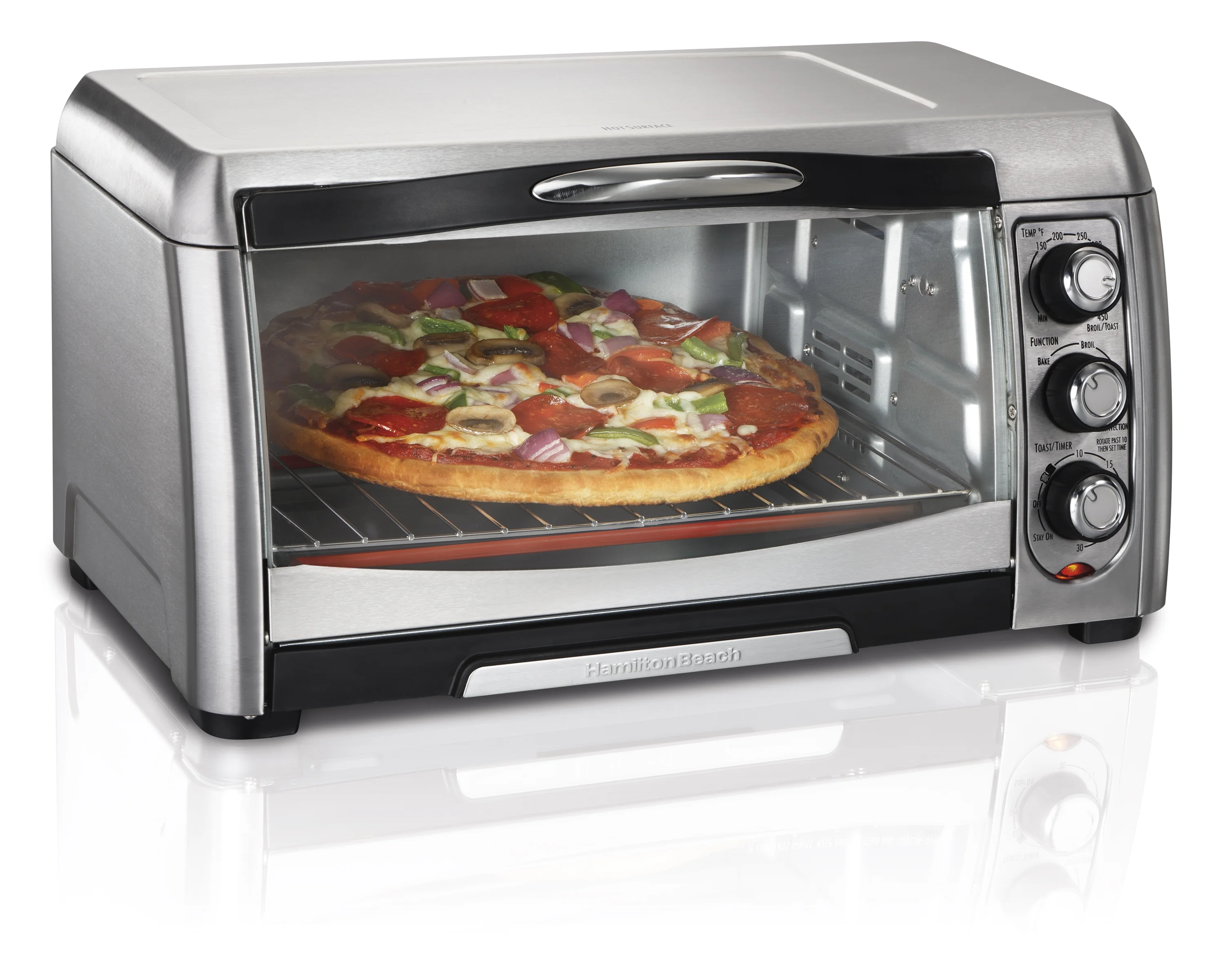 Hamilton Beach Stainless Steel Convection 6 Slice Toaster Oven Broiler, Stainless Steel, 31333