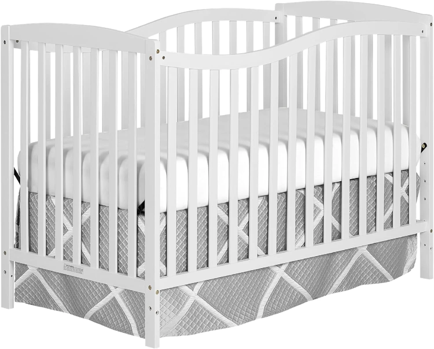 Dream On Me Chelsea 5-In-1 Convertible Crib In White, JPMA Certified White Crib Crib