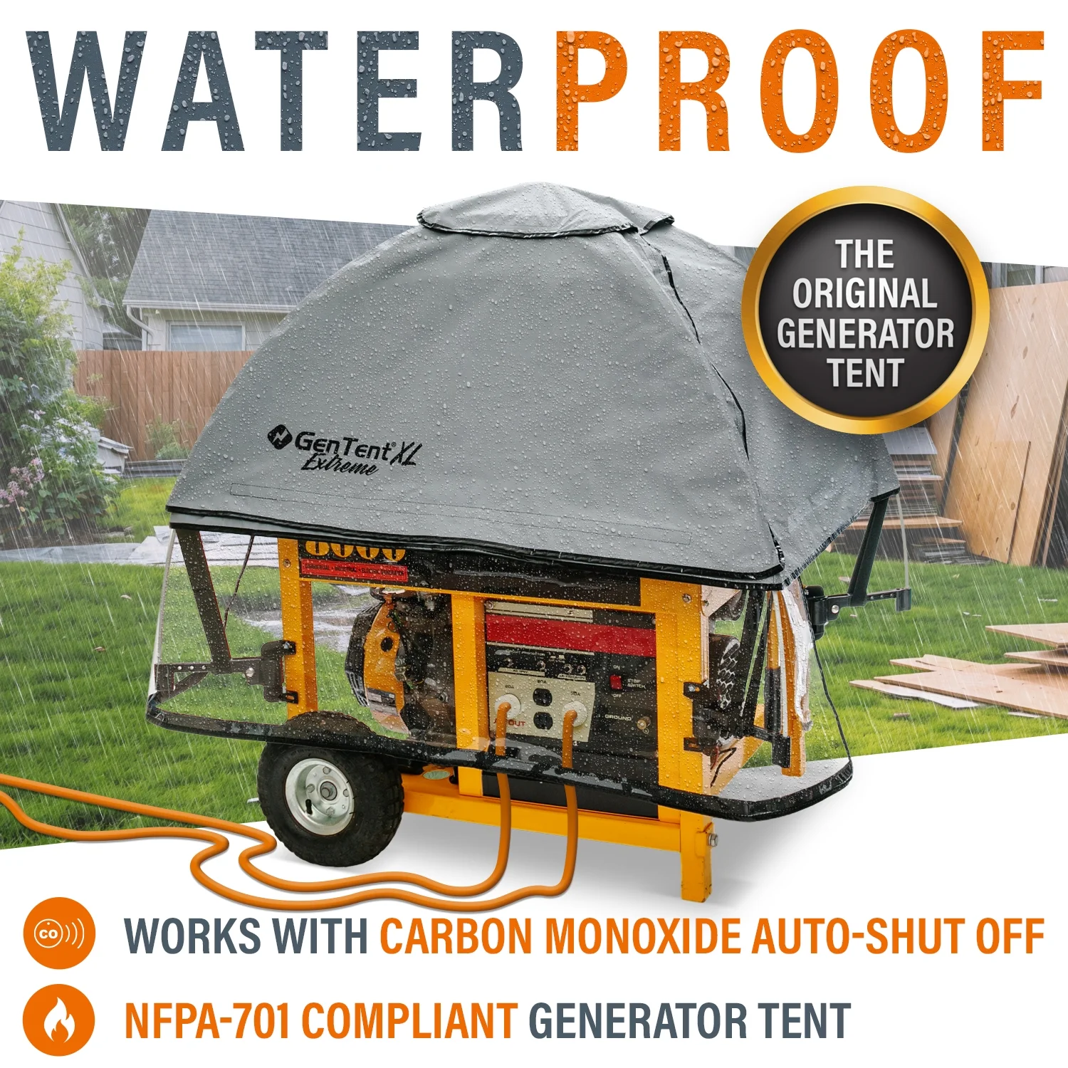 XL Generator Running Cover - Universal Kit (Extreme - Grey) - for Larger Open Frame Portable Generators