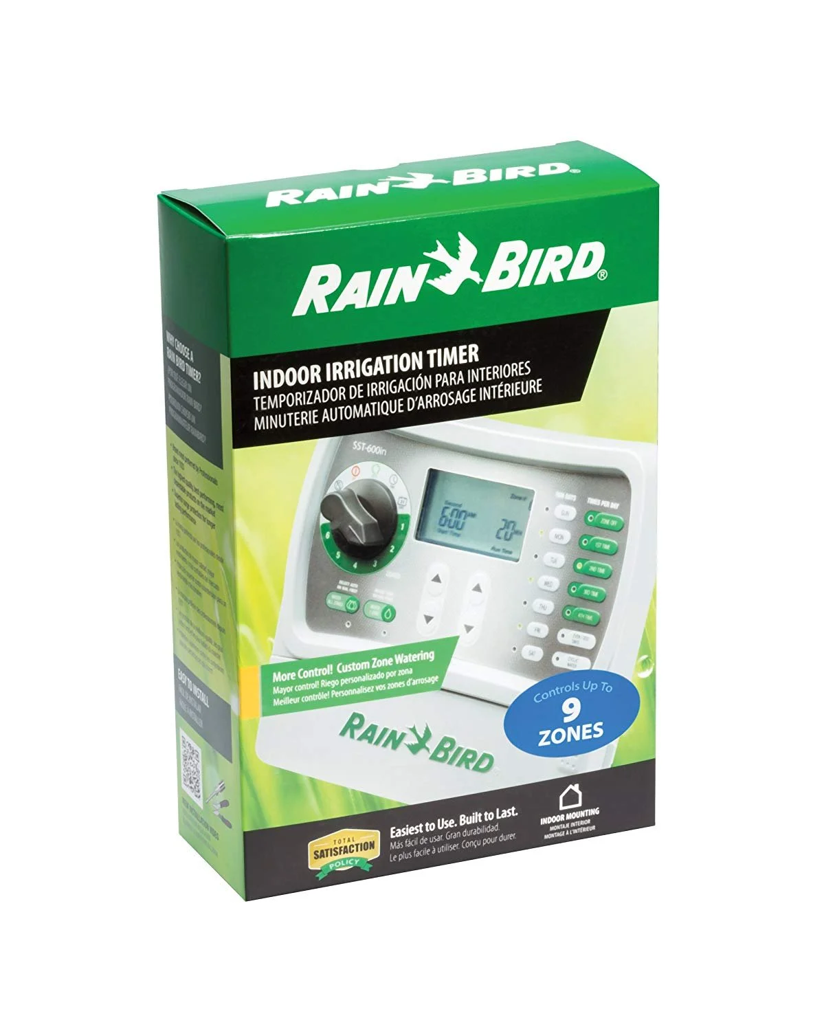 Rain Bird SST900IN Simple-to-Set Indoor Sprinkler/Irrigation System Timer Controller, 9-Zone/Station (New & Improved Model Replaces, SST900I)