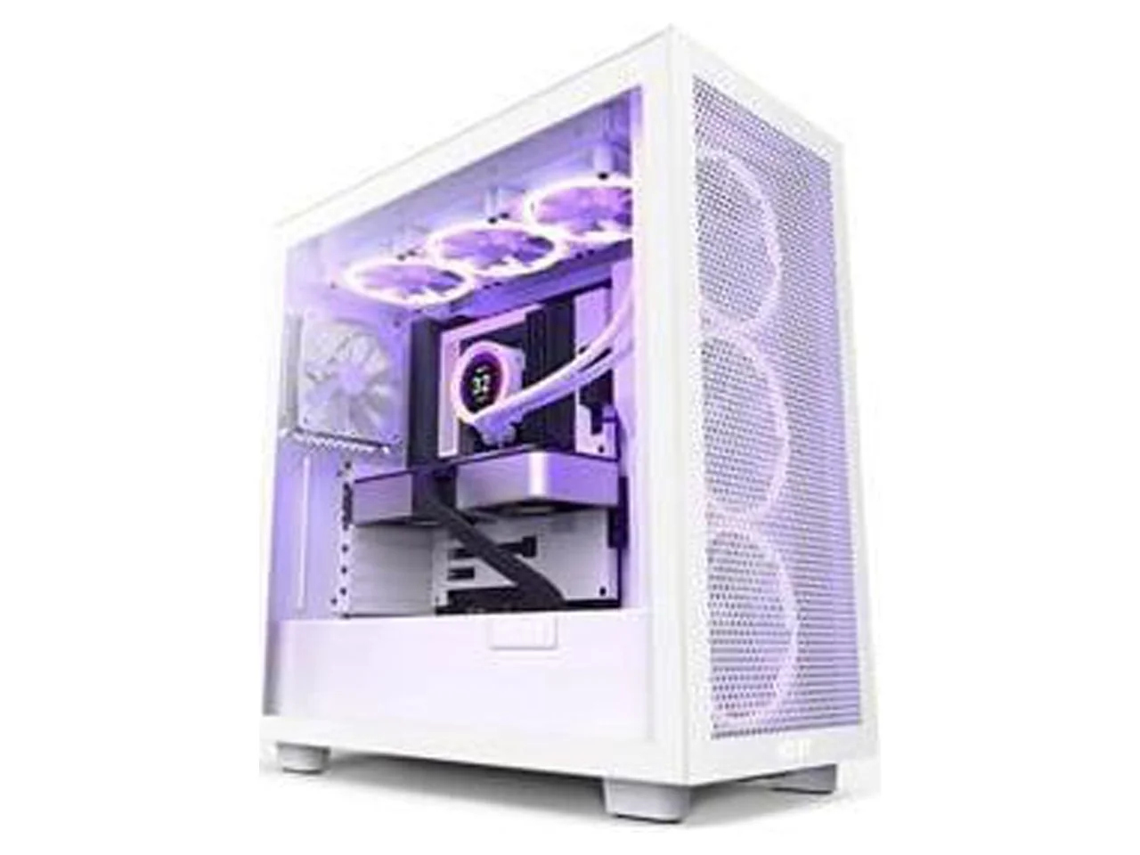 NZXT H7 Flow White - Mid-Tower Airflow PC Gaming Case - Tempered Glass - Enhanced Cable Management