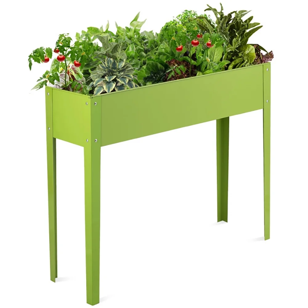 Barara King Vegetables Flowers Fruits Herb Garden Box, 40 x 13 Inch Outdoor Elevated Garden Plant Flower Bed
