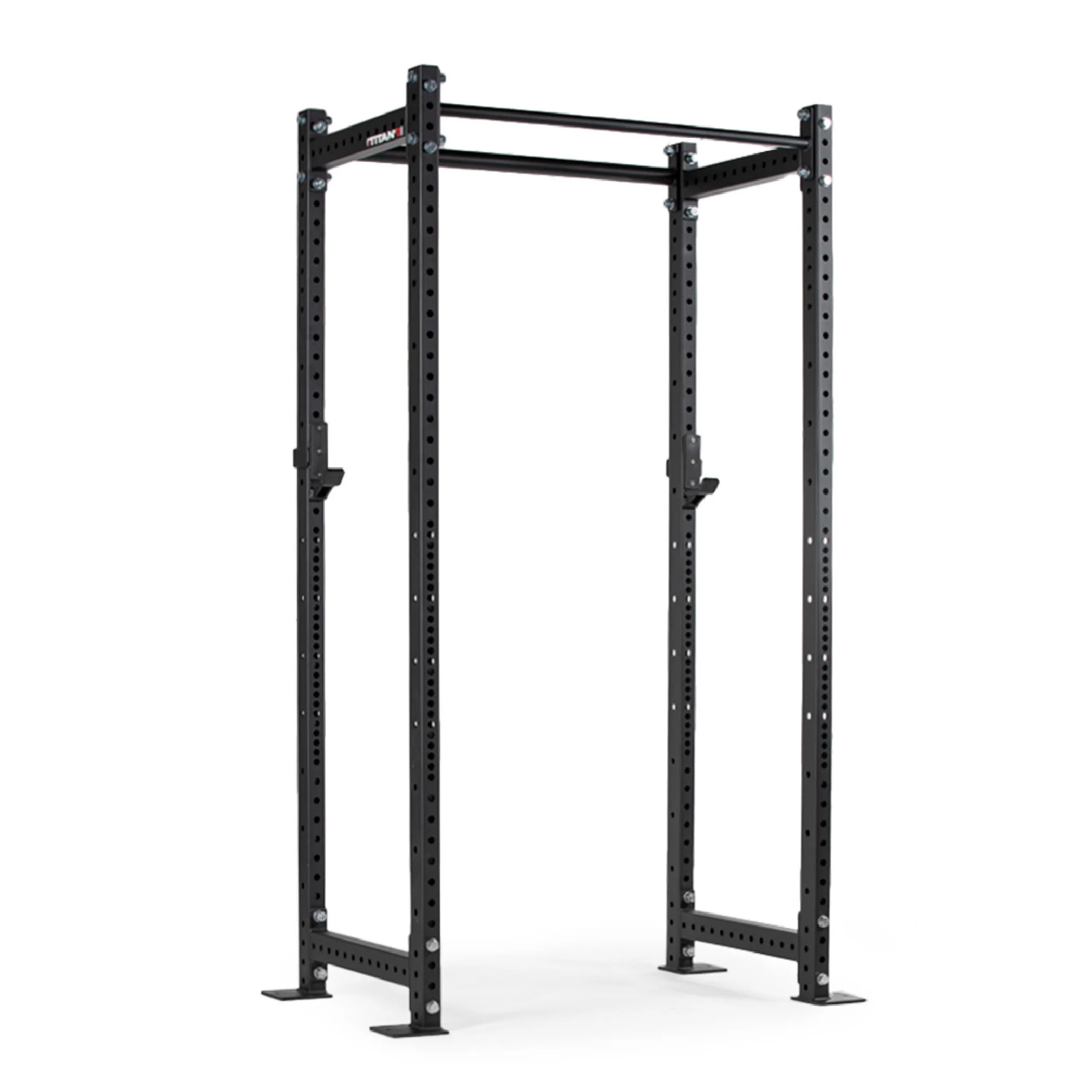 Titan Fitness T-3 Series Black Tall Power Rack, 24in Depth, Weight Plate Holders, 1,100 LB Capacity Cage for Weightlifting and Strength Training