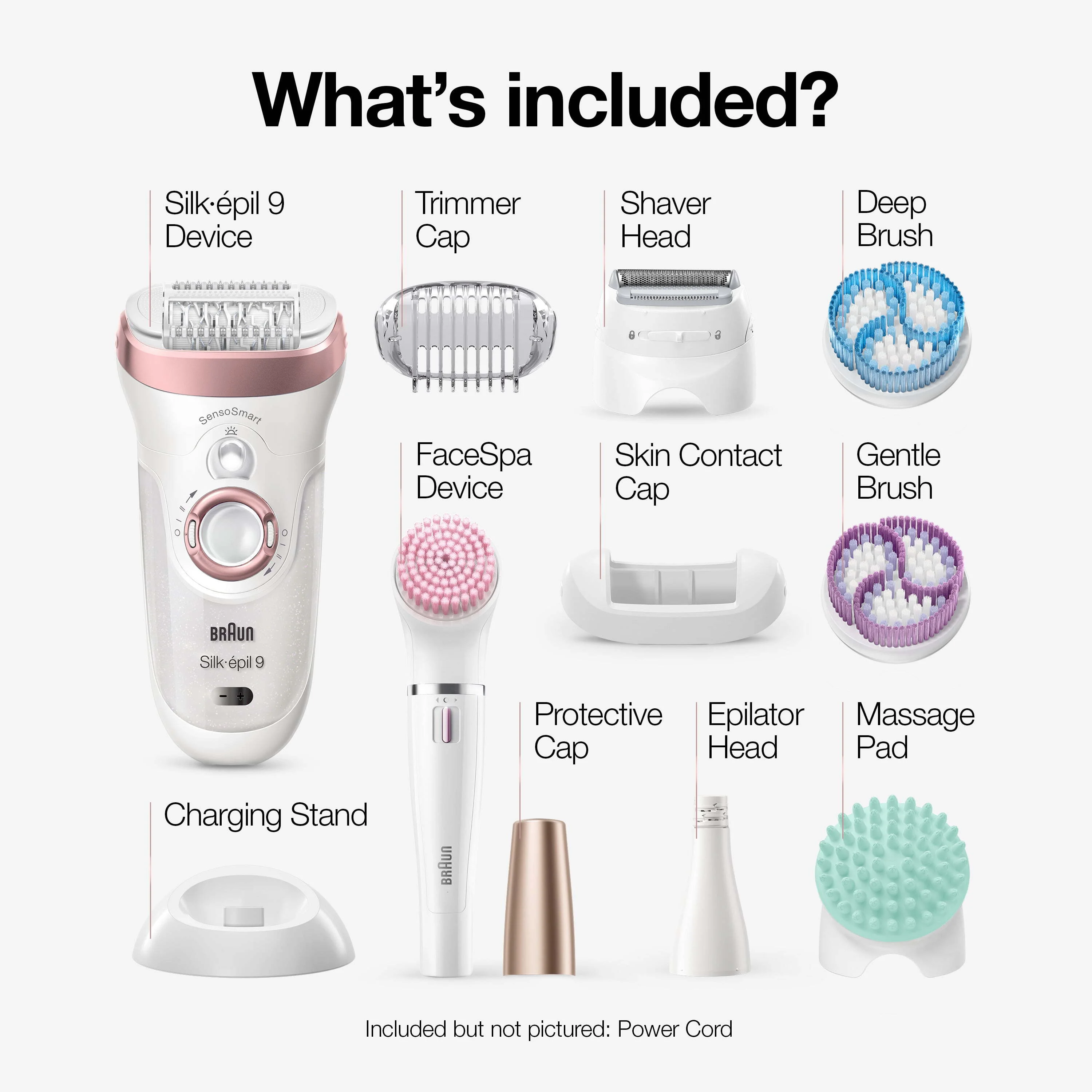 Braun Silk-Epil Beauty Set 9 9-985 Deluxe 7-in-1 Cordless Wet & Dry Hair Removal Epilator for Women