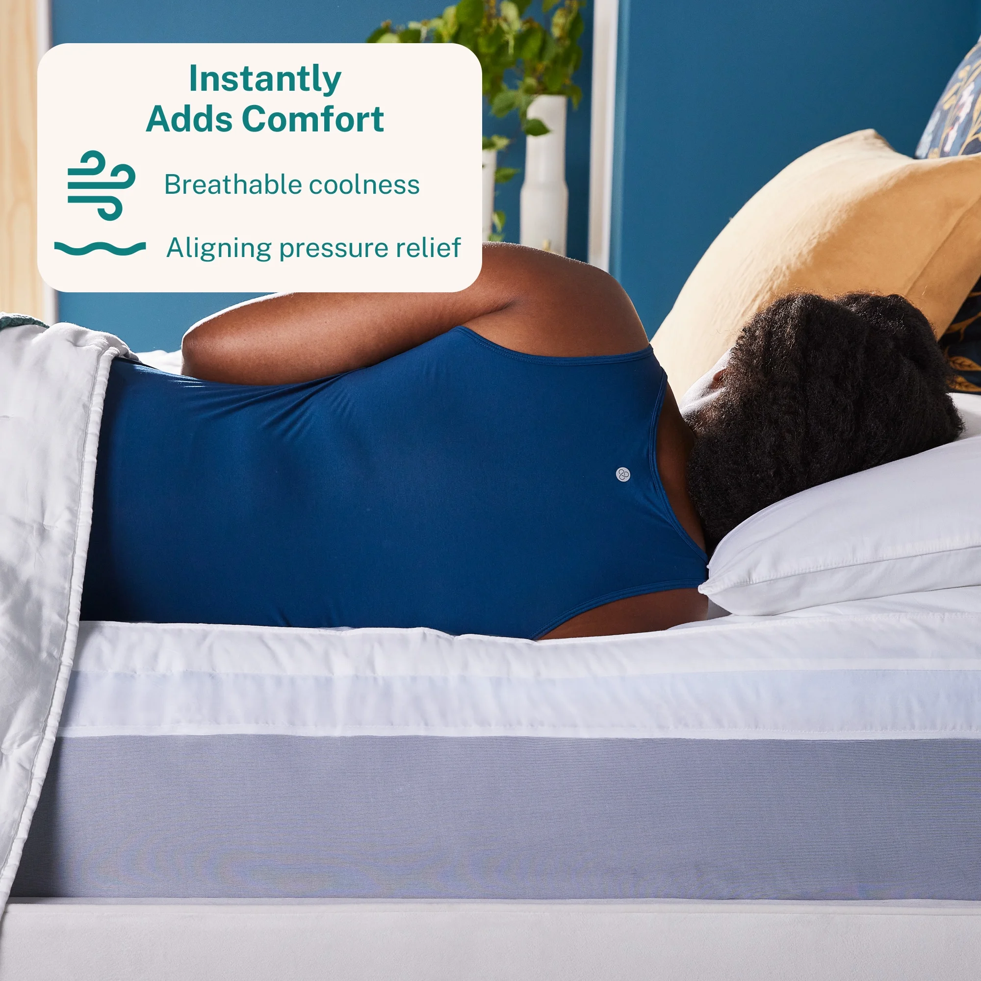 Sleep Innovations Memory Foam Mattress Topper, California King, Gel Dual Layer Support, 4 inch