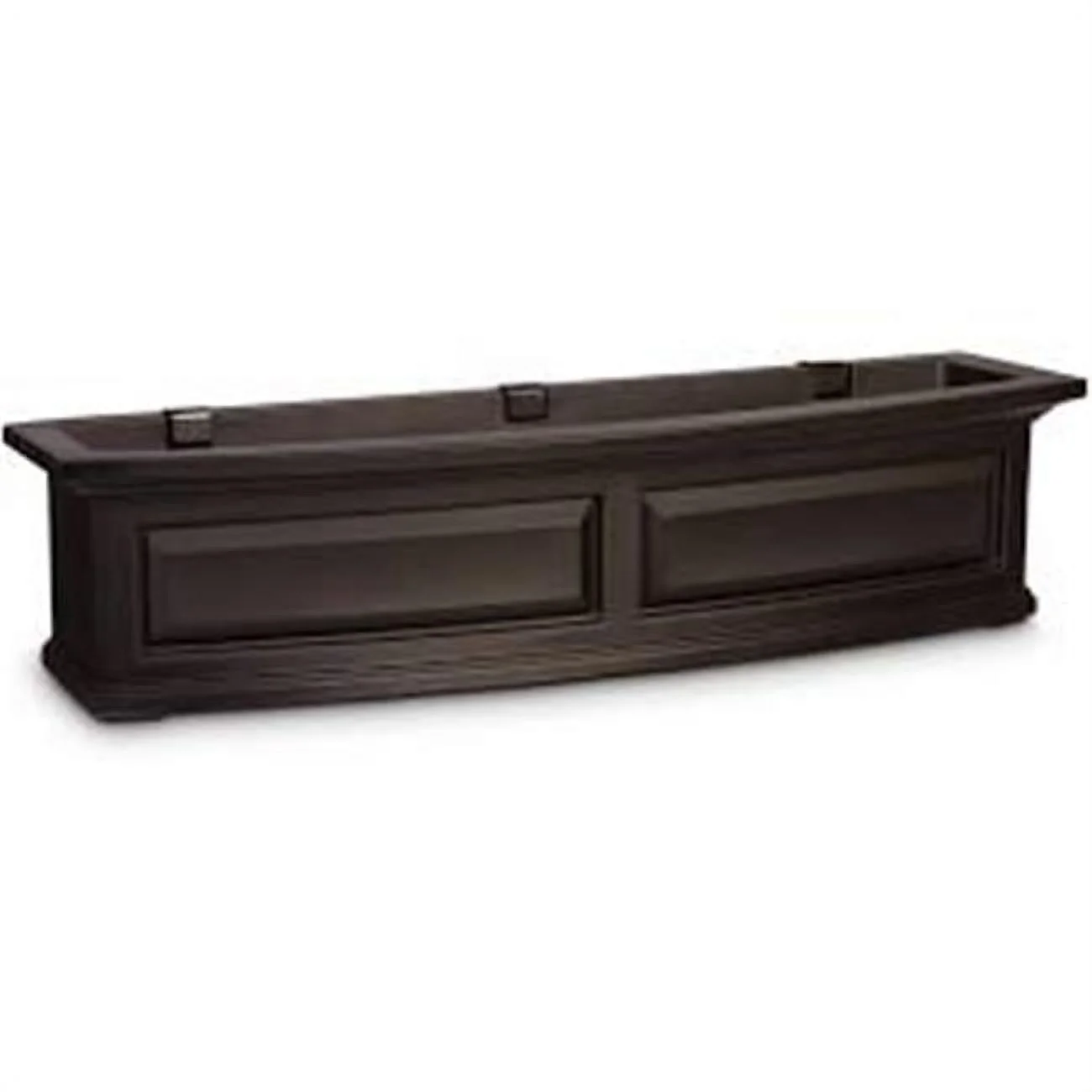 Mayne Nantucket 4ft Window Box - 48in x 11.7in x 10.2in - Polyethylene - Espresso Brown (4831-ES)