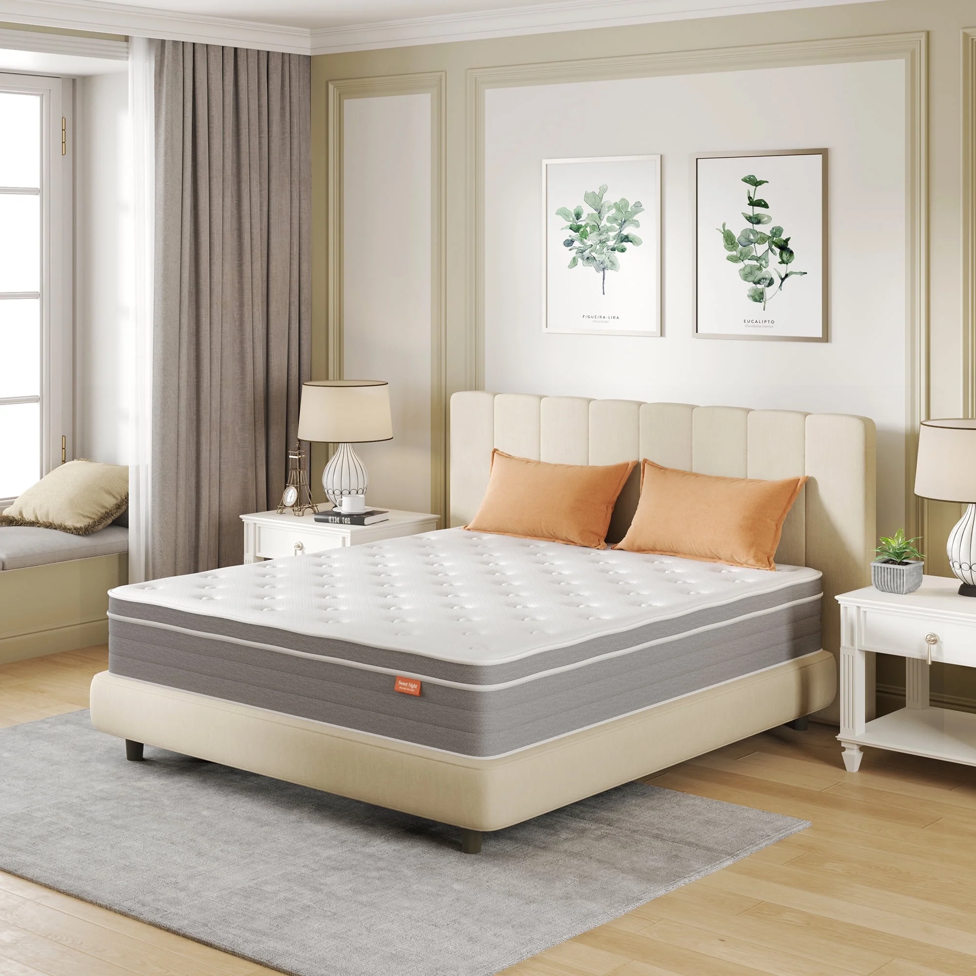 Sweetnight 10 inch Gel Memory Foam Hybrid Mattress with Medium Firm Pillow Top, Full Mattresses