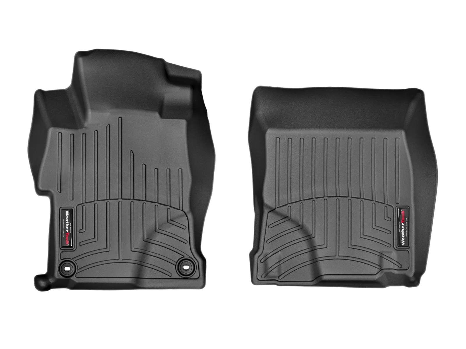 WeatherTech Custom Fit FloorLiners compatible with Honda Civic, Civic Si - 1st Row (Driver & Passenger), Black