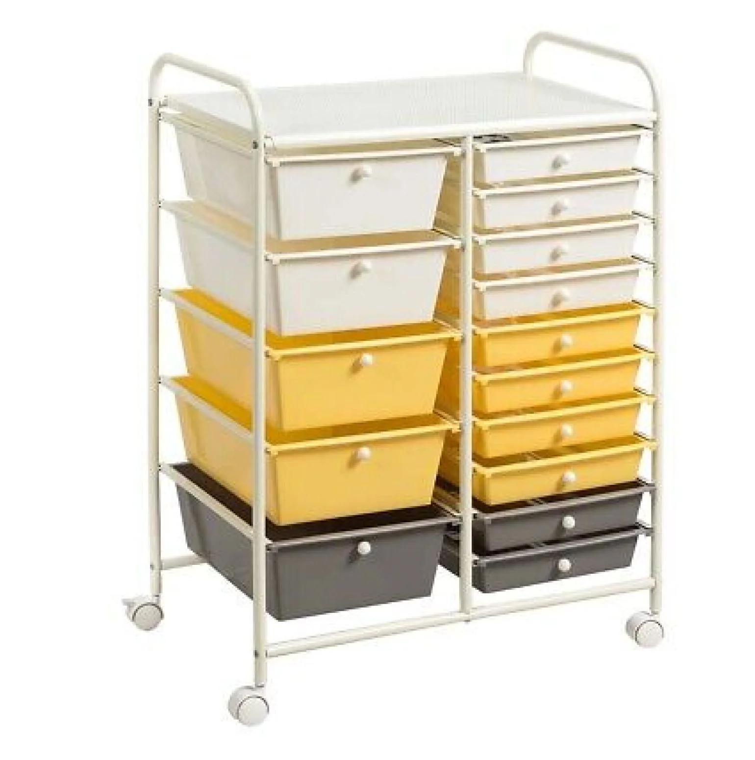 FENG20 15 Drawer Rolling Storage Cart Tools Scrapbook Paper Office School Organizer