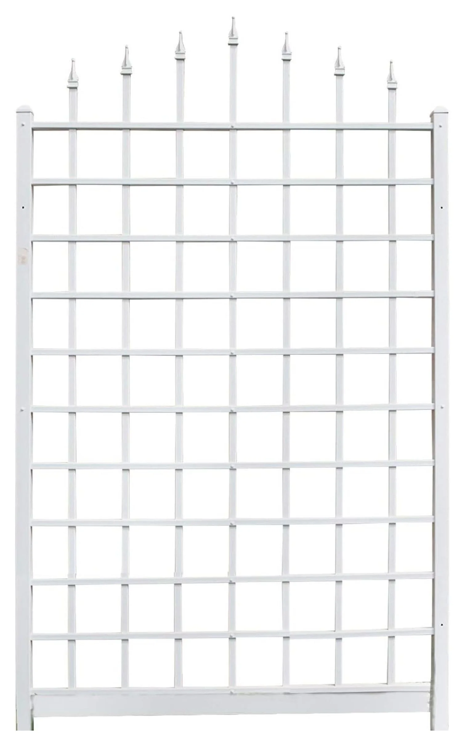 Dura-Trel 57 x 95 Inch PVC Vinyl Outdoor Garden Patio Trellis, with Wall Mounting Screws, White